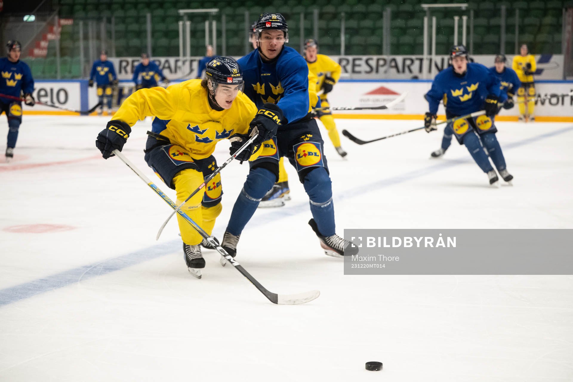 Liam Öhgren and Anton Wahlberg of the Swedish under-20