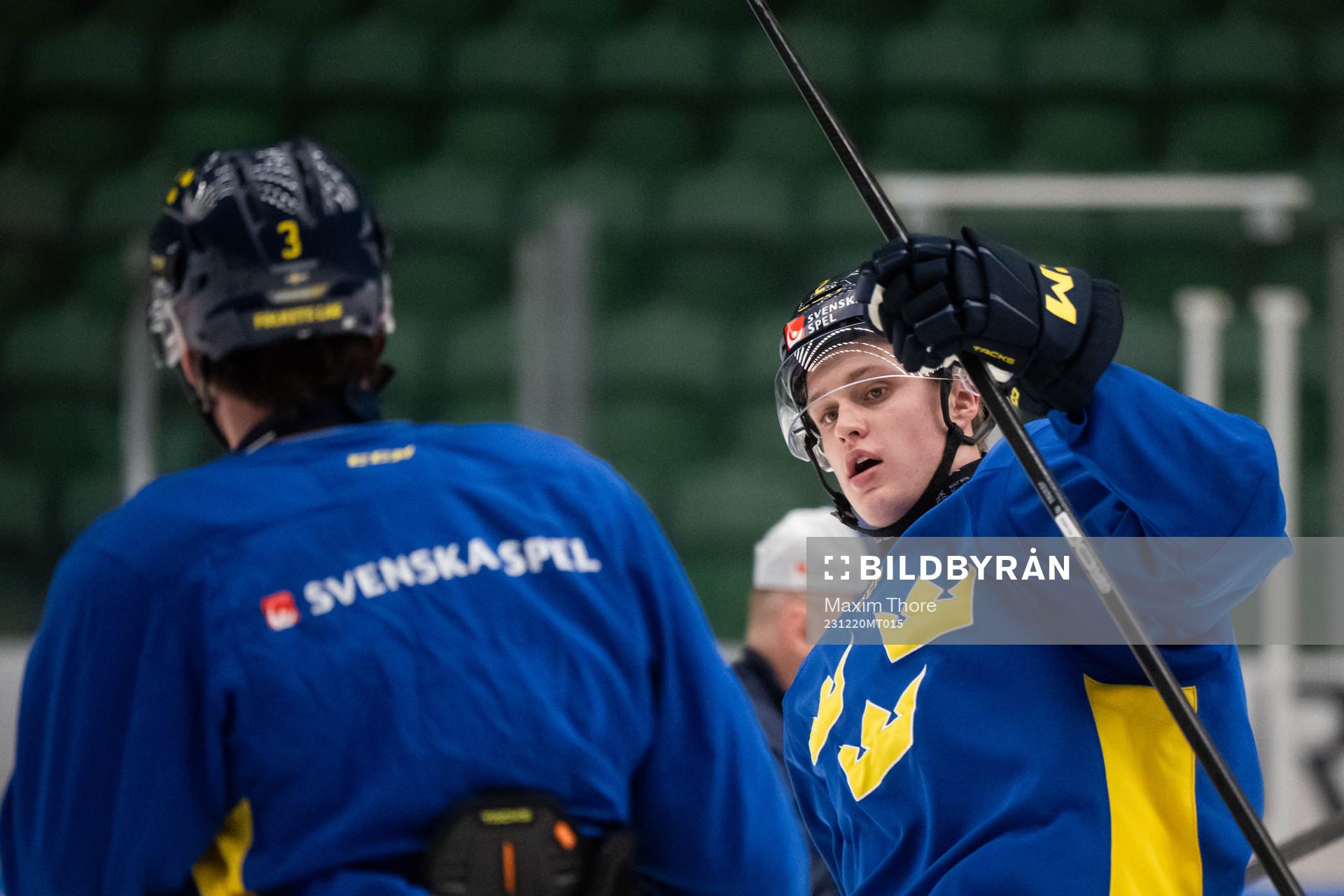 Elias Pettersson of the Swedish under-20 national ice
