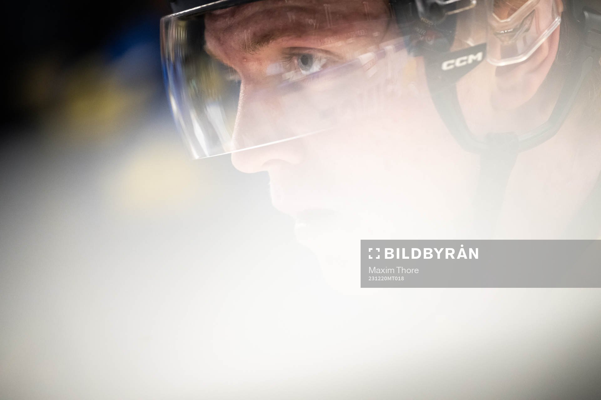 Filip Bystedt of the Swedish under-20 national ice hockey