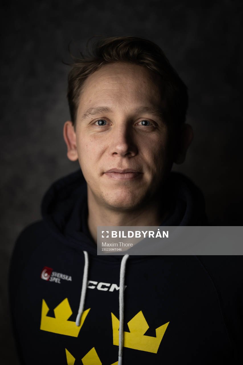 Goaltender coach Viktor Alm of the Swedish under-20