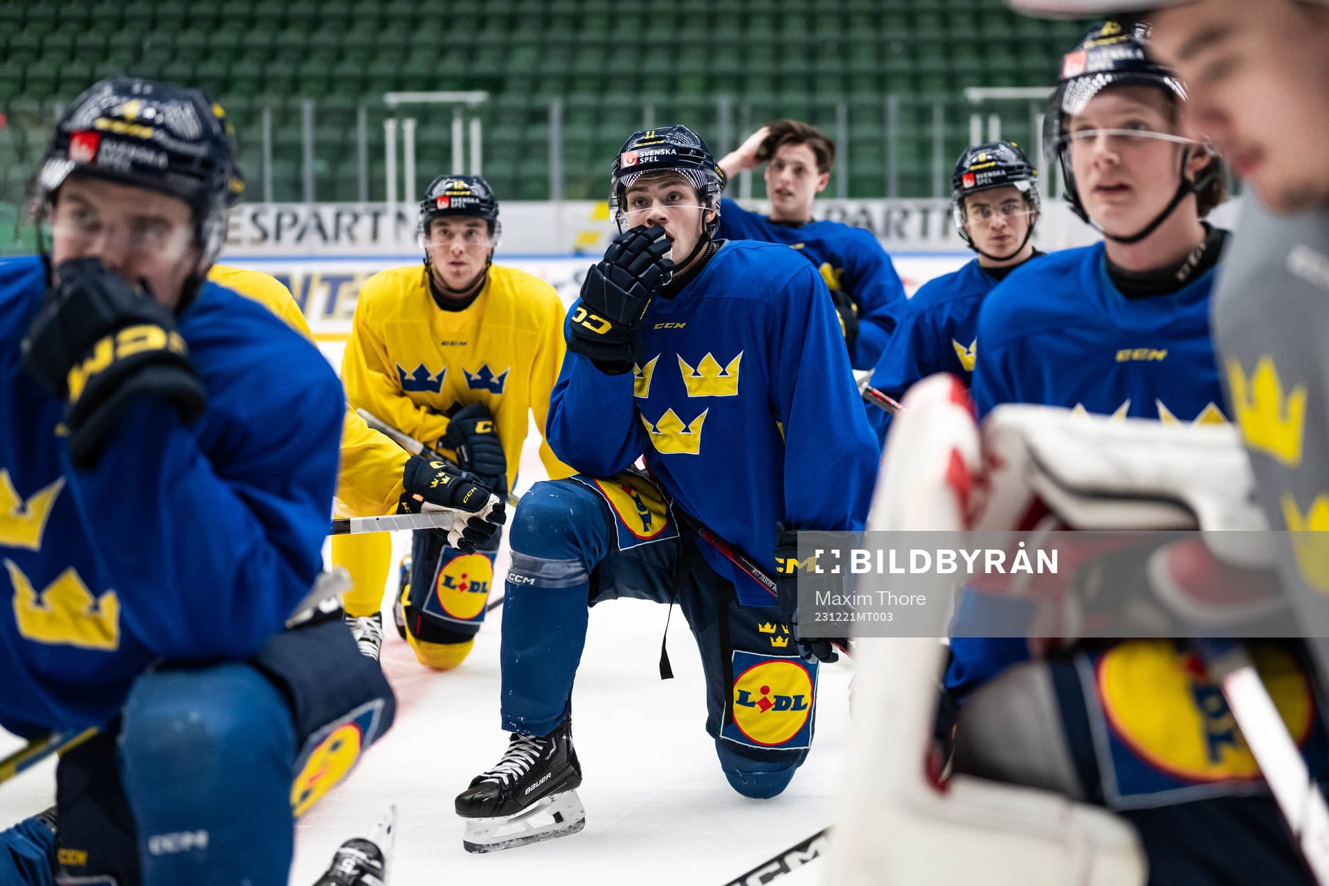 Isac Born of the Swedish under-20 national ice hockey team