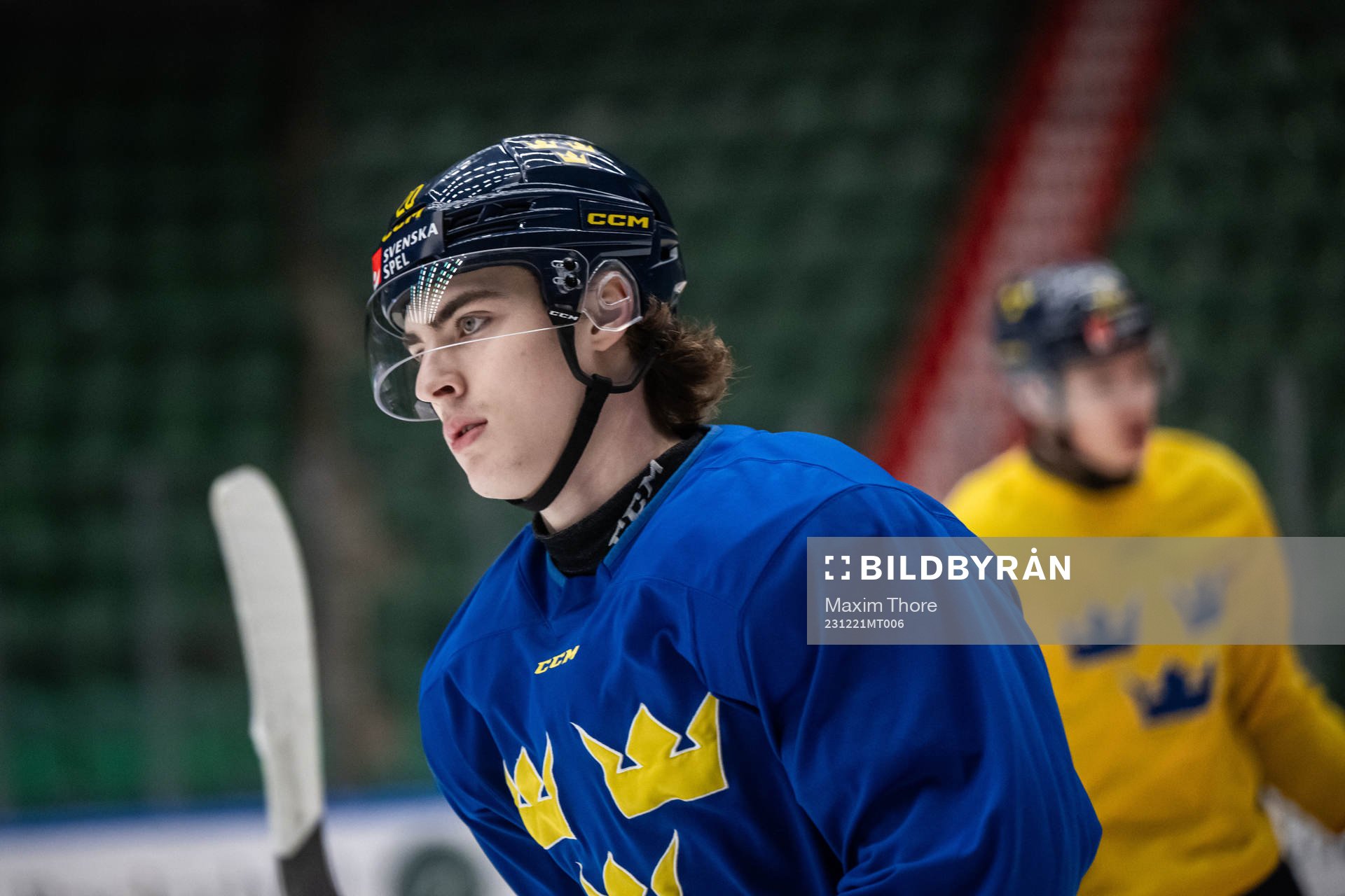 Liam Öhgren of the Swedish under-20 national ice hockey