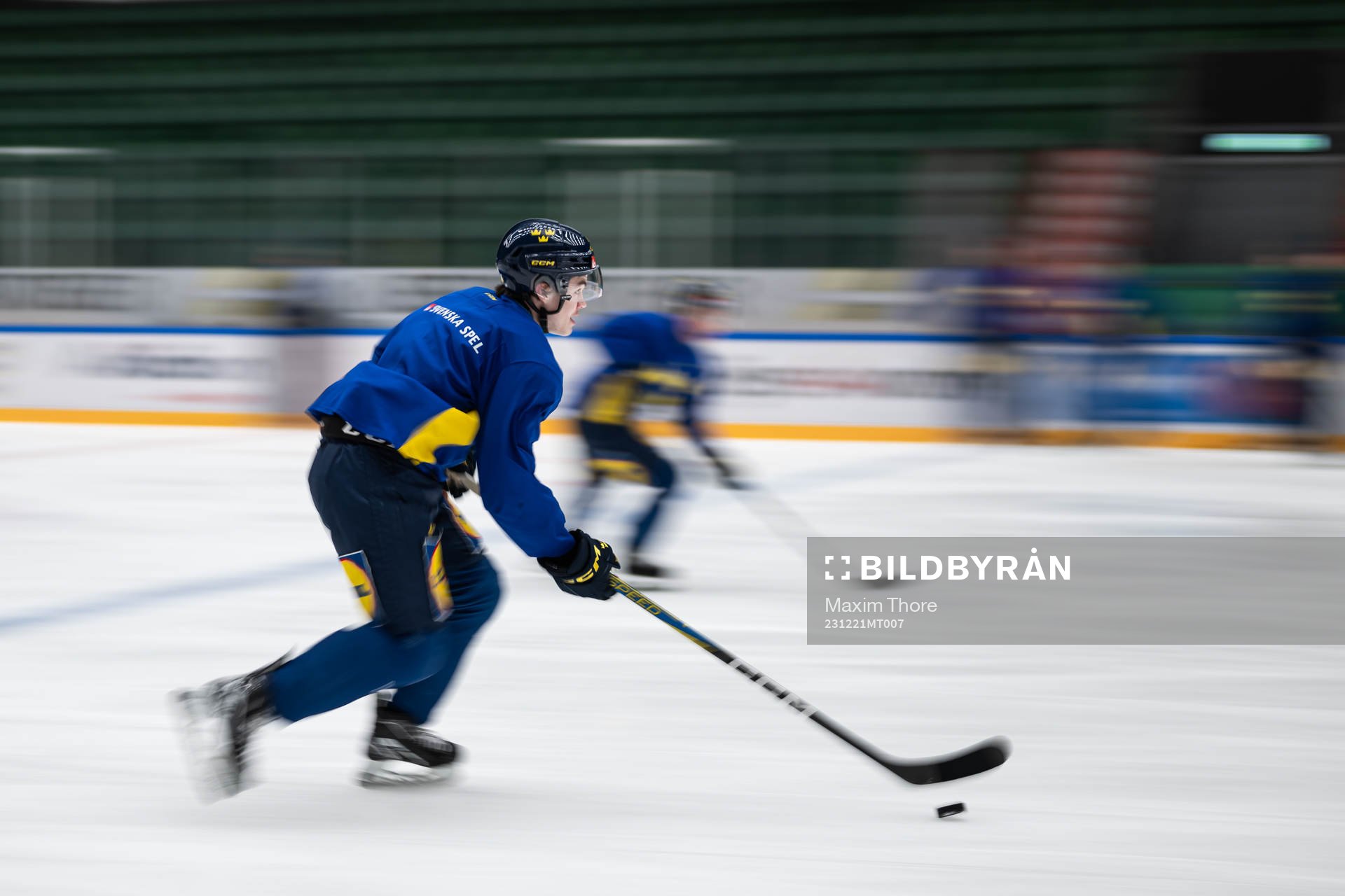 Axel Sandin-Pellikka of the Swedish under-20 national ice