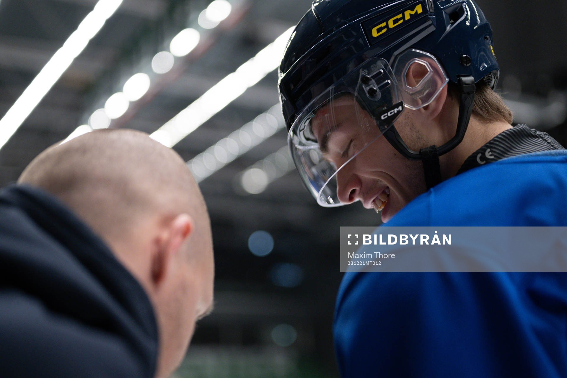 Isac Born of the Swedish under-20 national ice hockey team