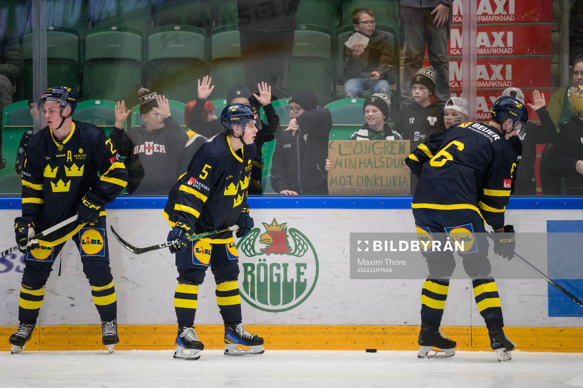 Young supporters of Sweden