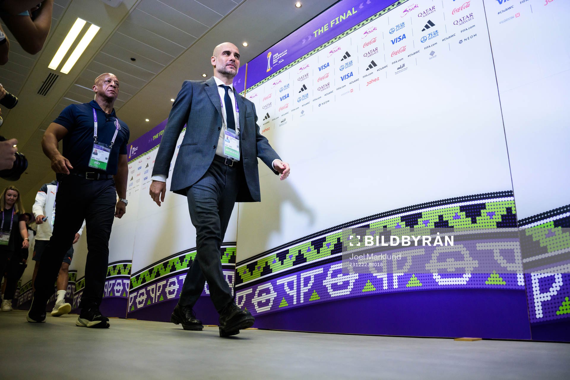 Head coach Pep Guardiola of Manchester City arrives to the
