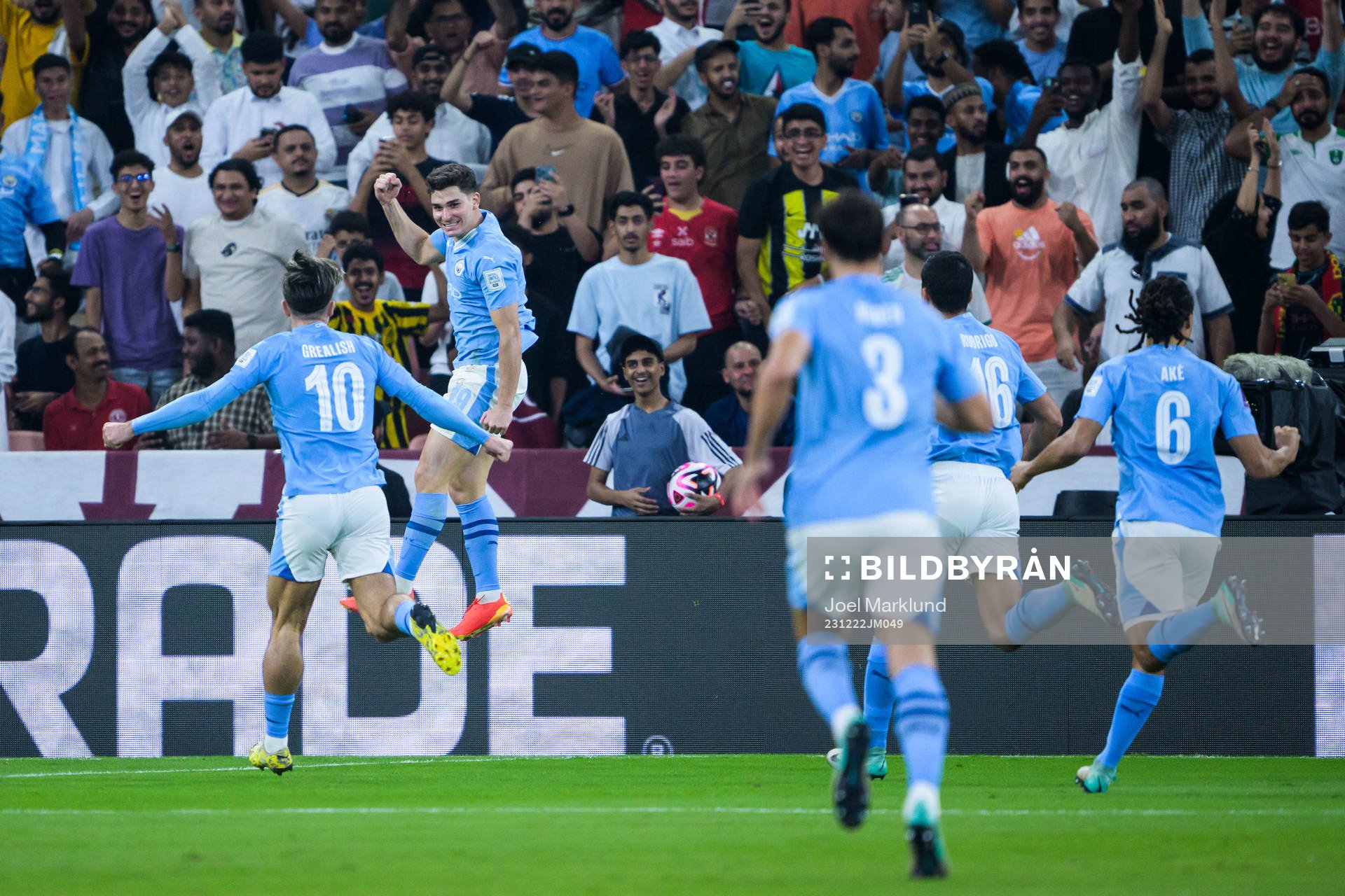Julian Alvarez of Manchester City celebrates
