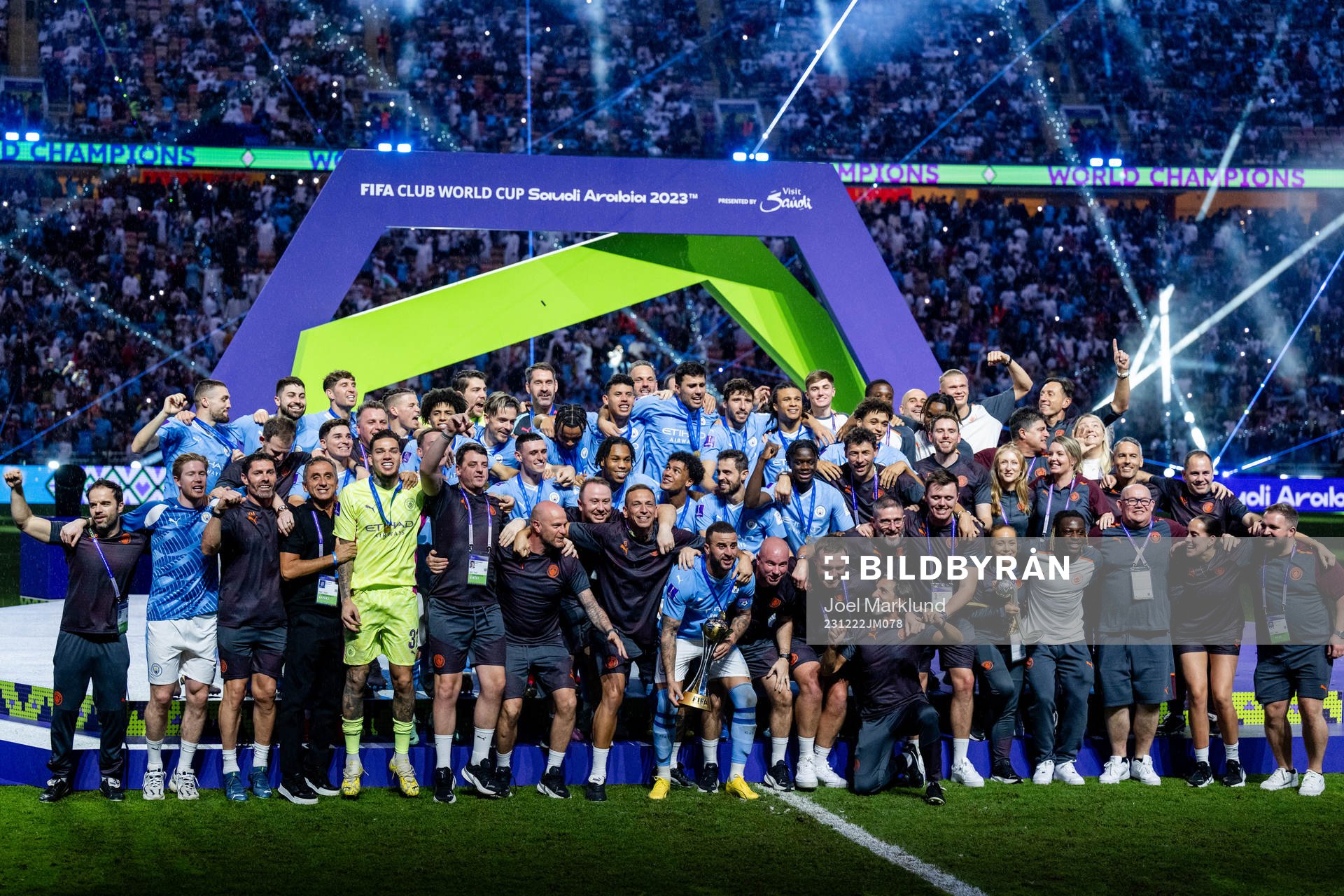 Players of Manchester City celebrate