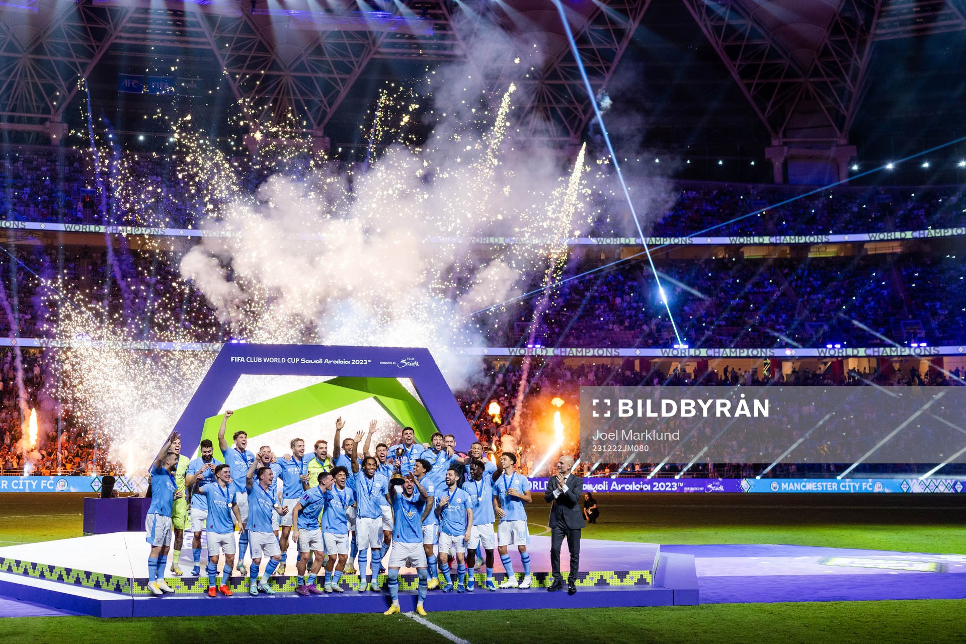 Players of Manchester City celebrate