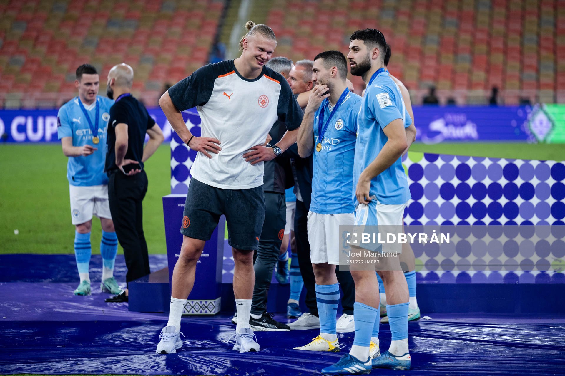 Erling Braut Haaland, Mateo Kovacic and Josko Gvardiol of