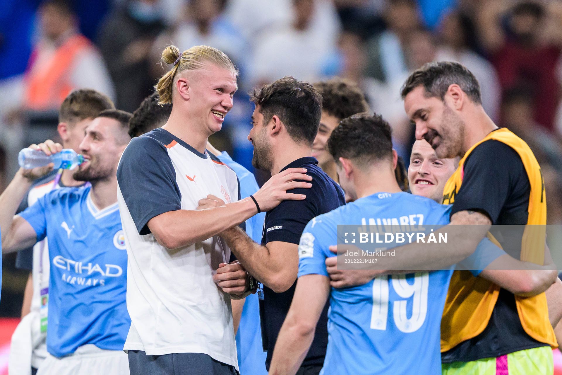 Erling Braut Haaland of Manchester City celebrate