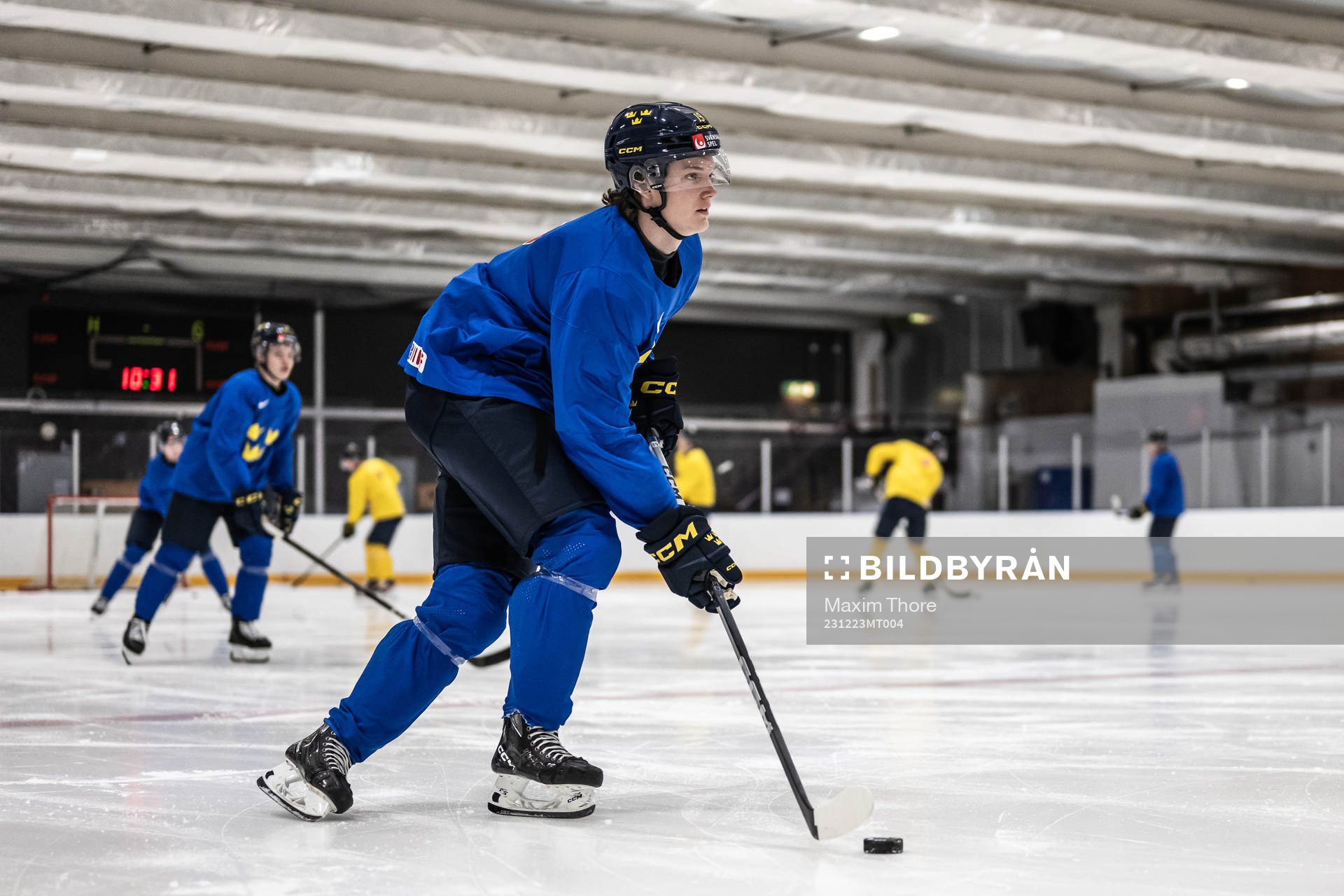 Rasmus Rudslätt of Sweden at a practice session