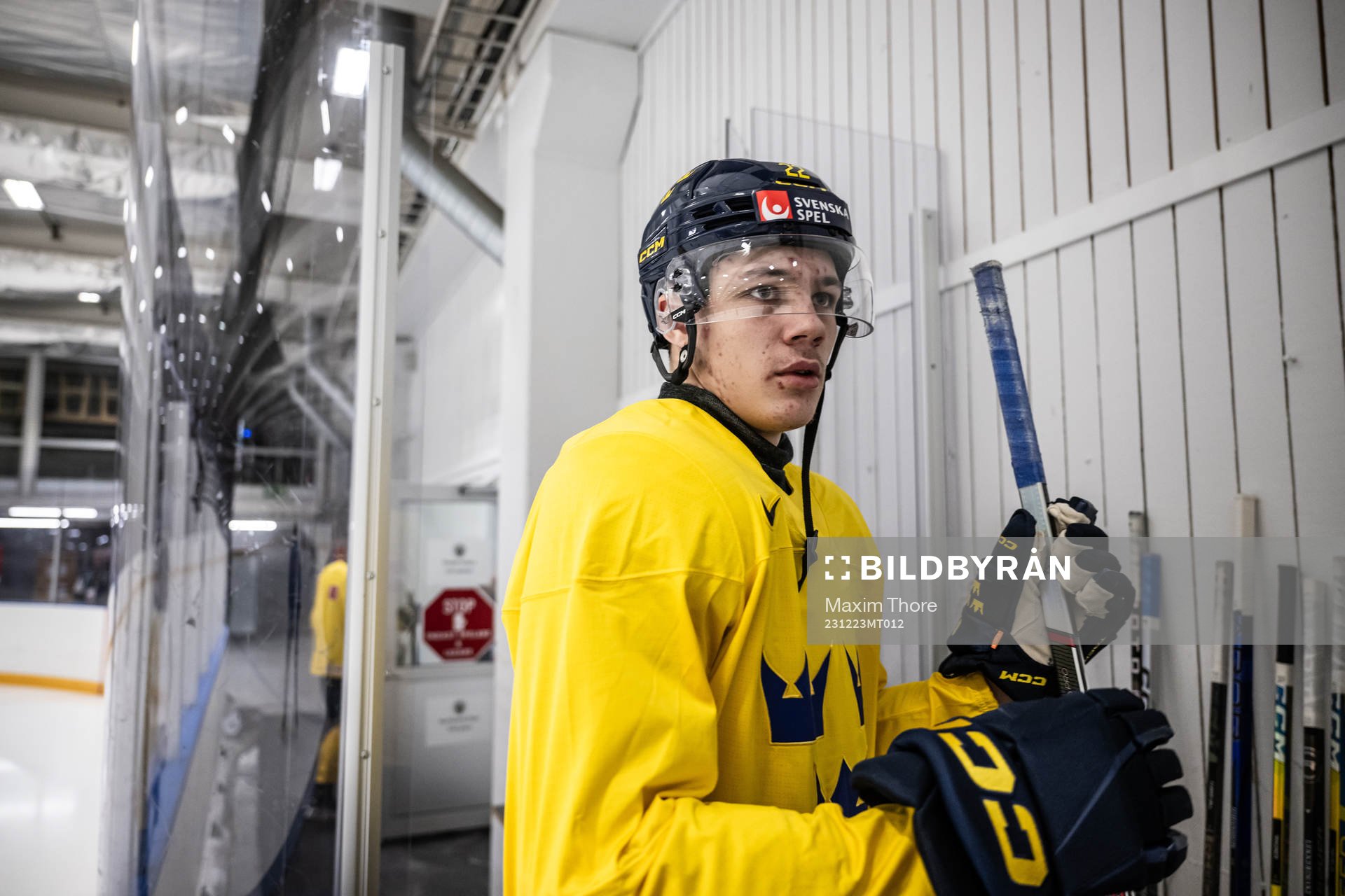 Anton Wahlberg of Sweden at a practice session