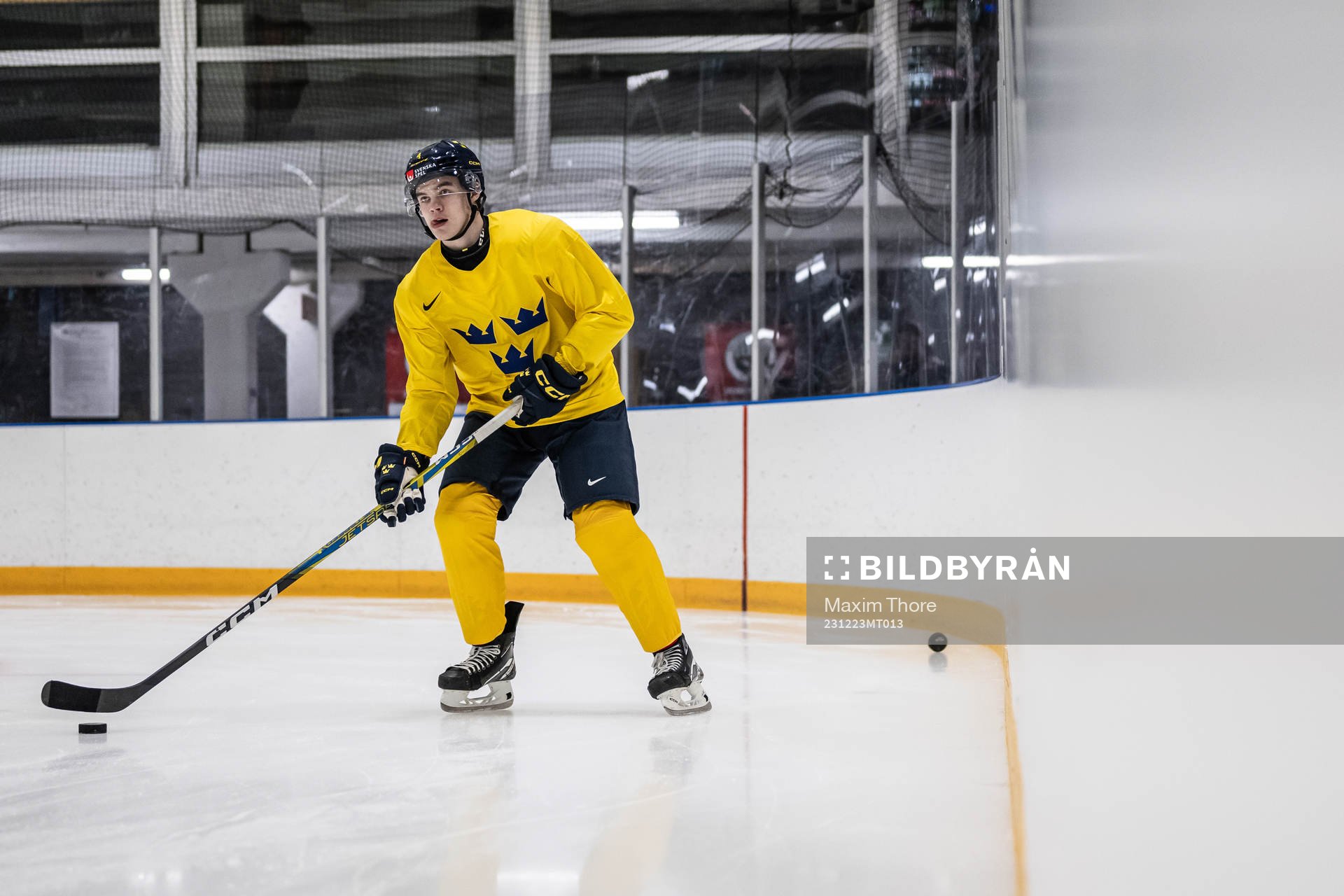 Axel Sandin-Pellikka of Sweden at a practice session