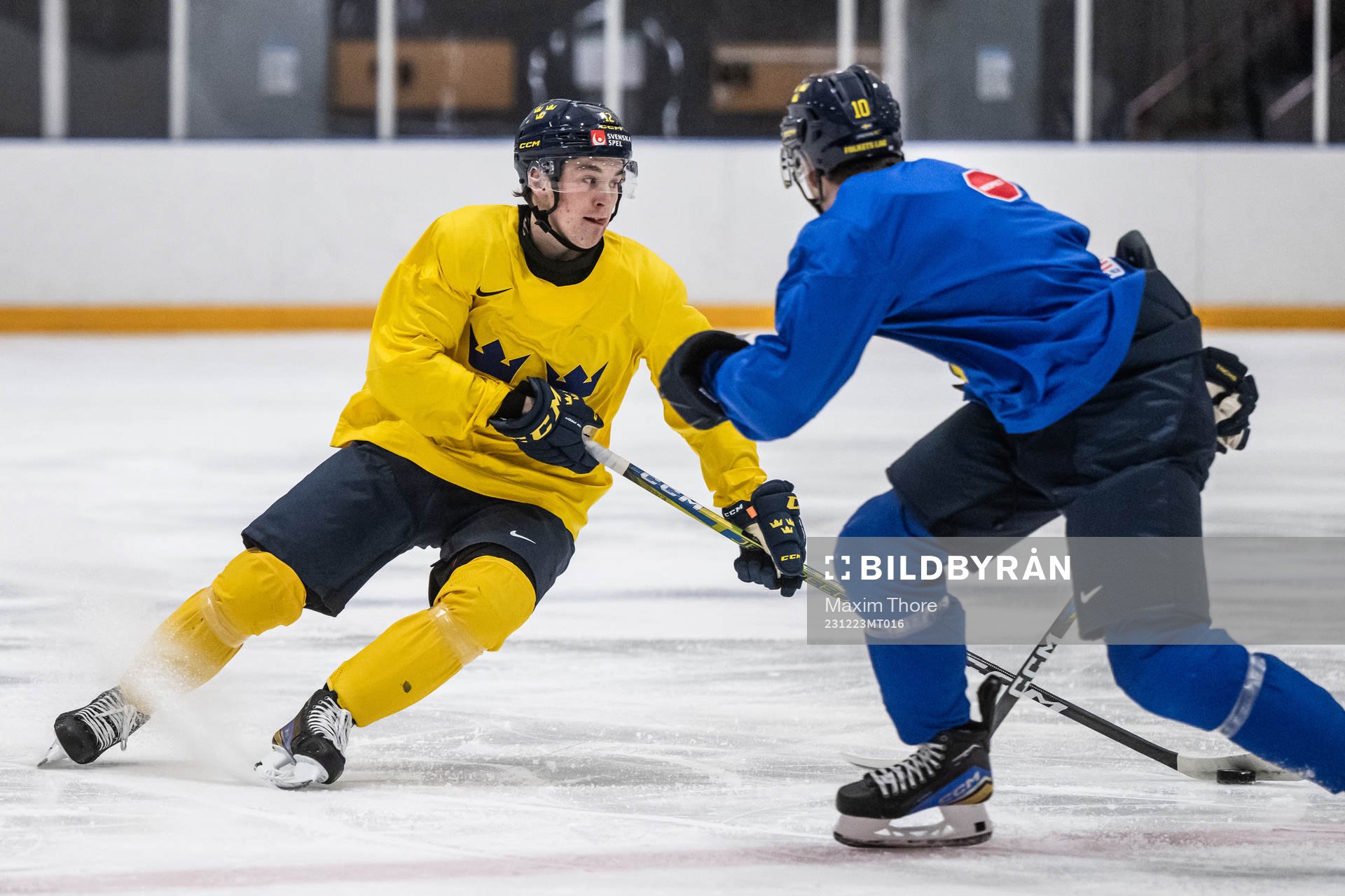 Noah Östlund of Sweden at a practice session