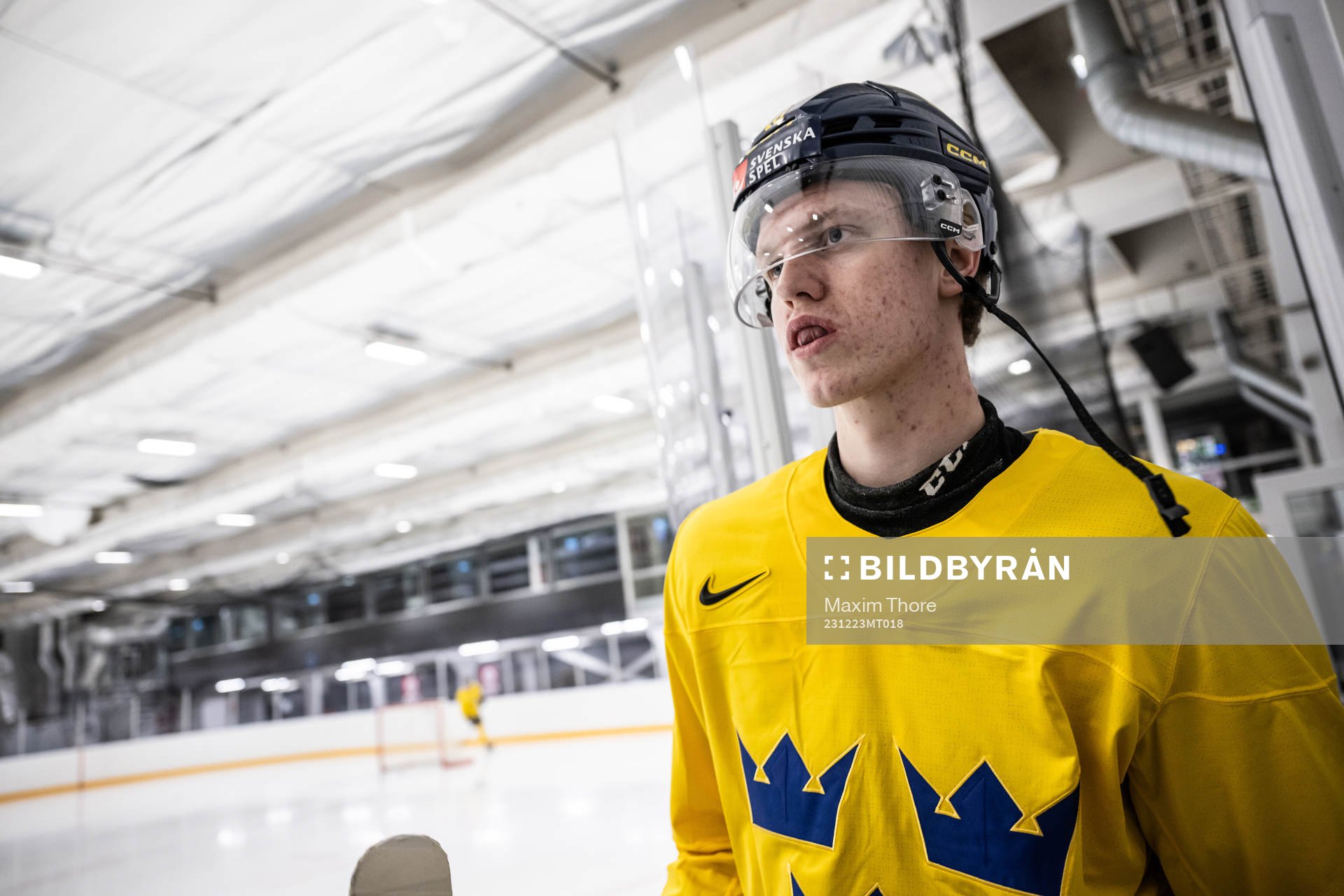 Filip Bystedt of Sweden at a practice session