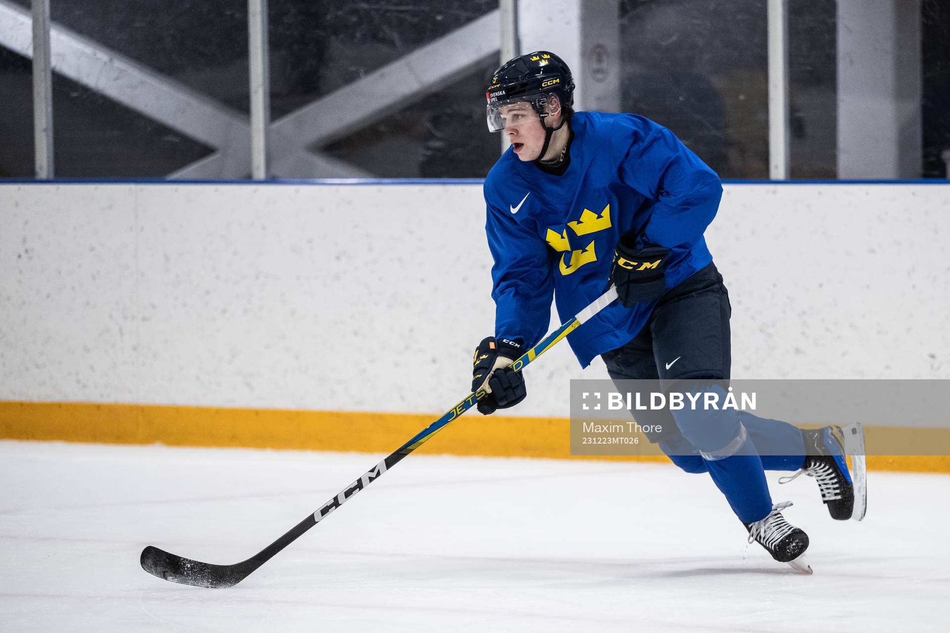 Mattias Hävelid of Sweden at a practice session