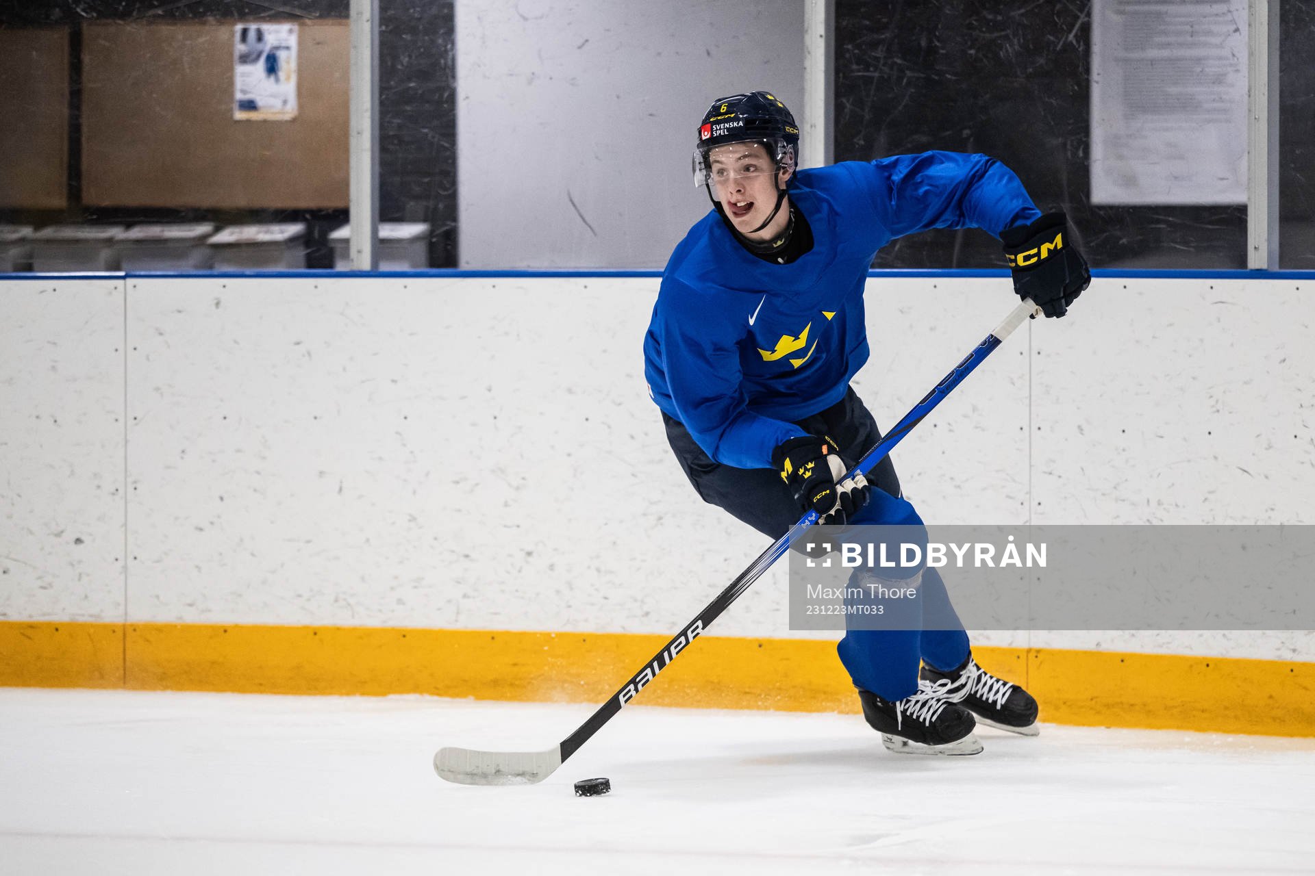 Anton Johansson of Sweden at a practice session