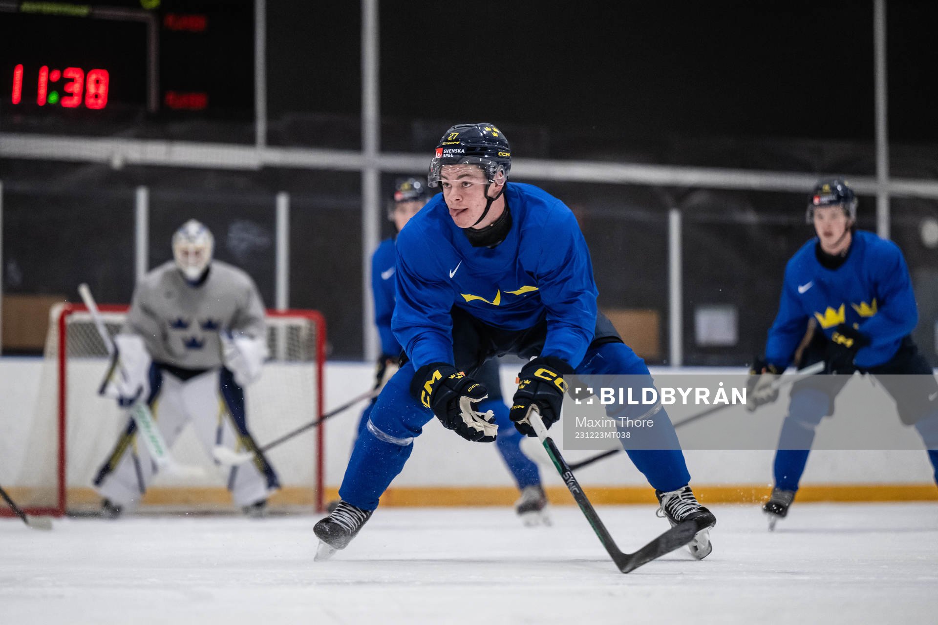 Oskar Pettersson of Sweden at a practice session
