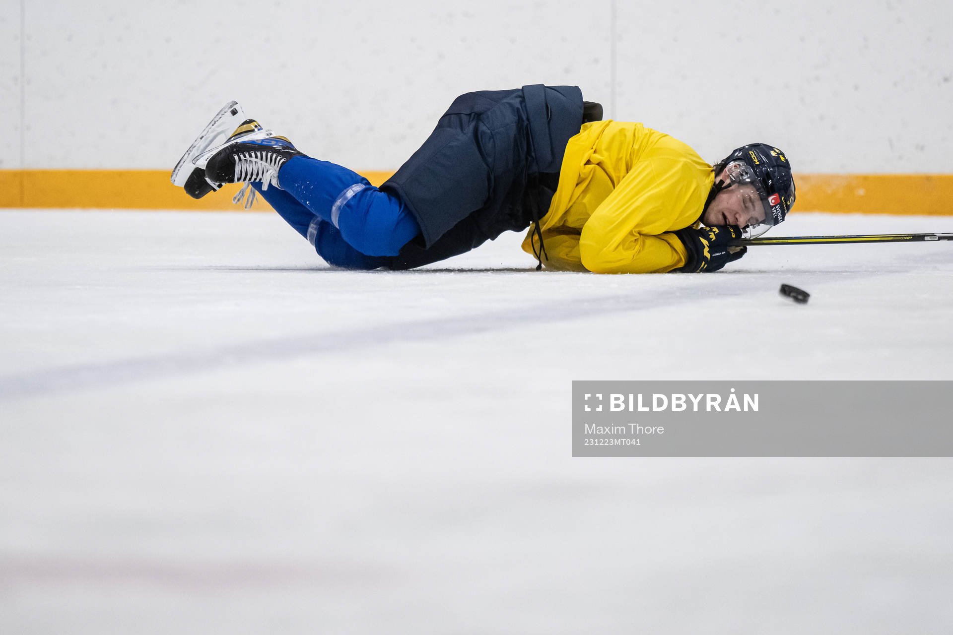 Mattias Hävelid of Sweden at a practice session