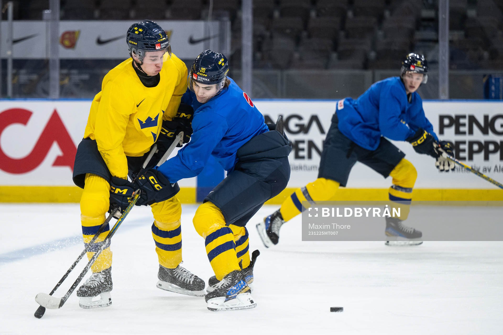Elias Salomonsson and Liam Öhgren of Sweden at a practice