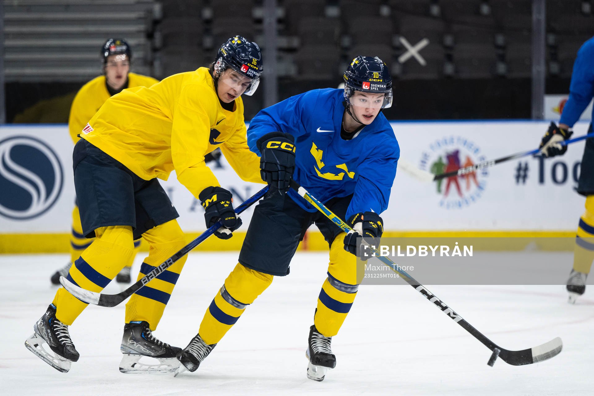 Felix Unger Sörum and Fabian Wagner of Sweden at a