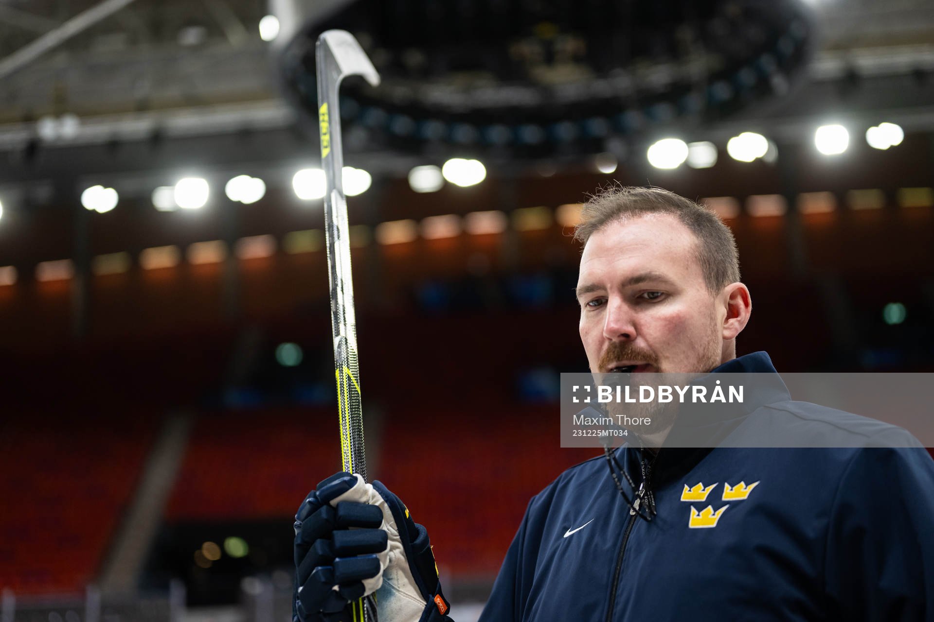 Assistant coach Gereon Dahlgren of Sweden at a practice