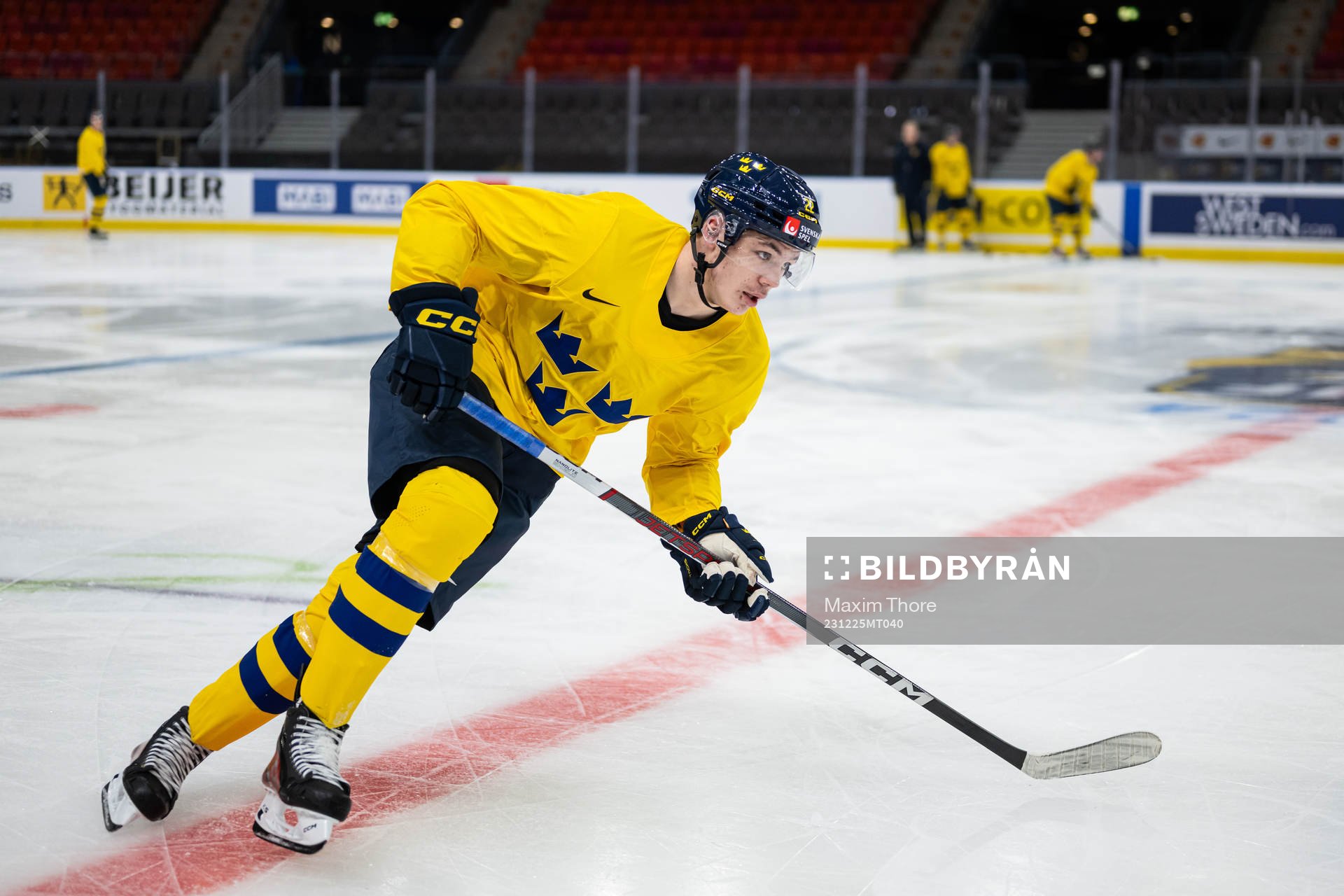 Anton Wahlberg of Sweden at a practice session