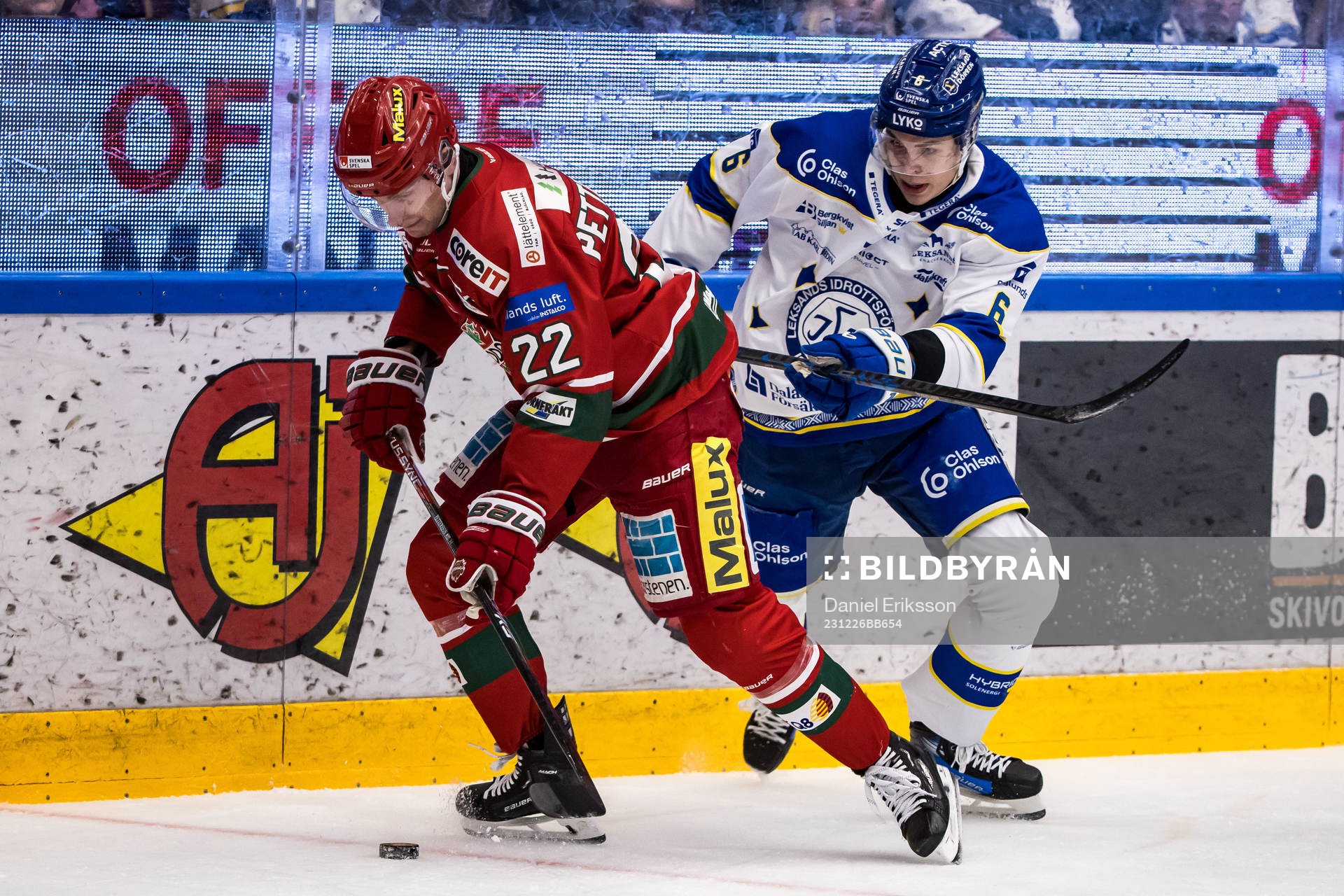 MoDos Adam Pettersson och Leksands Alexander Lundqvist
