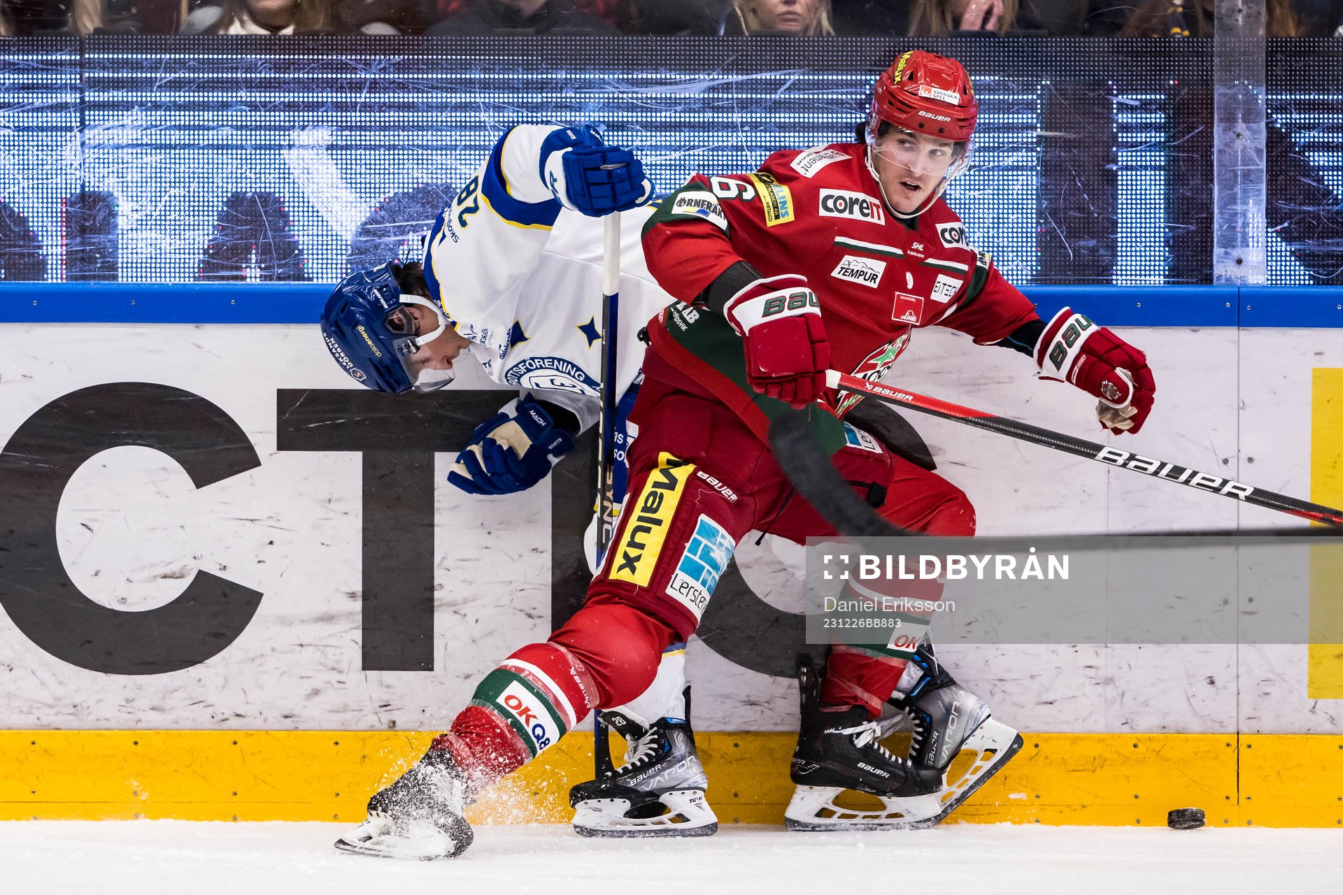 Leksands Justin Glenn Kloos och MoDos Daniel Brickley