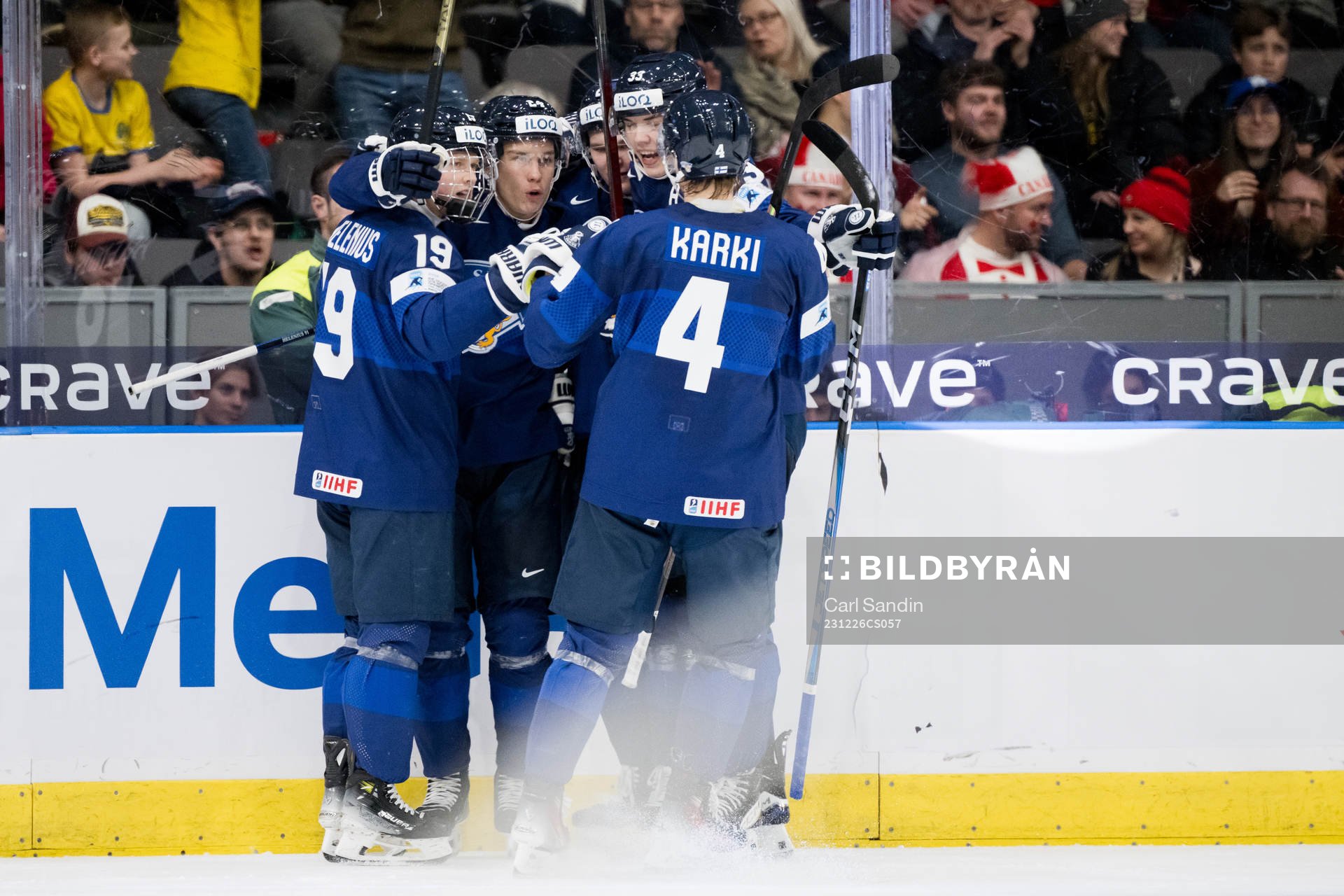 Aleksanteri Kaskimaki of Finland celebrates the 1-2 goal
