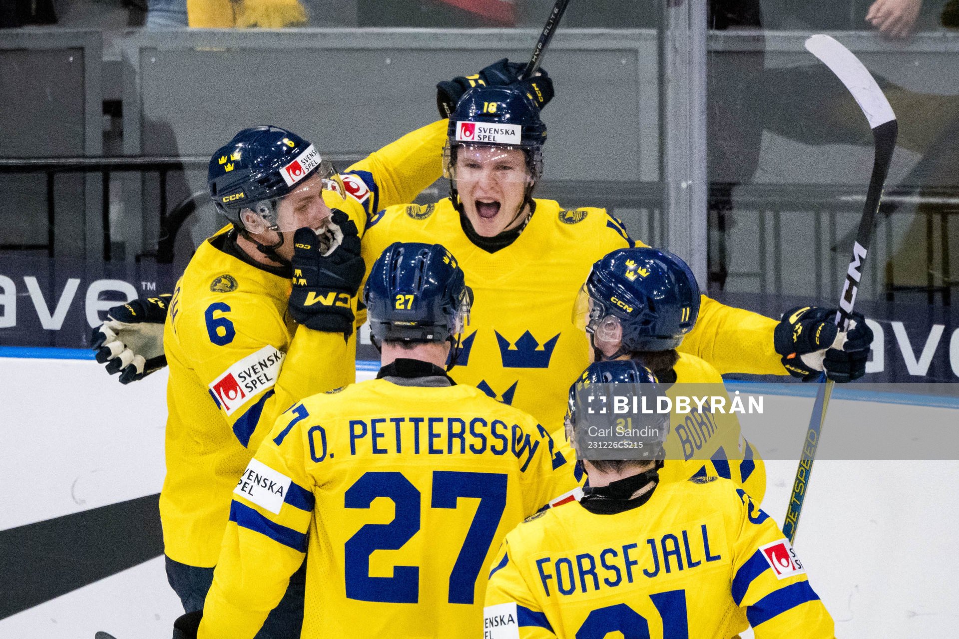 Filip Bystedt of Sweden celebrates