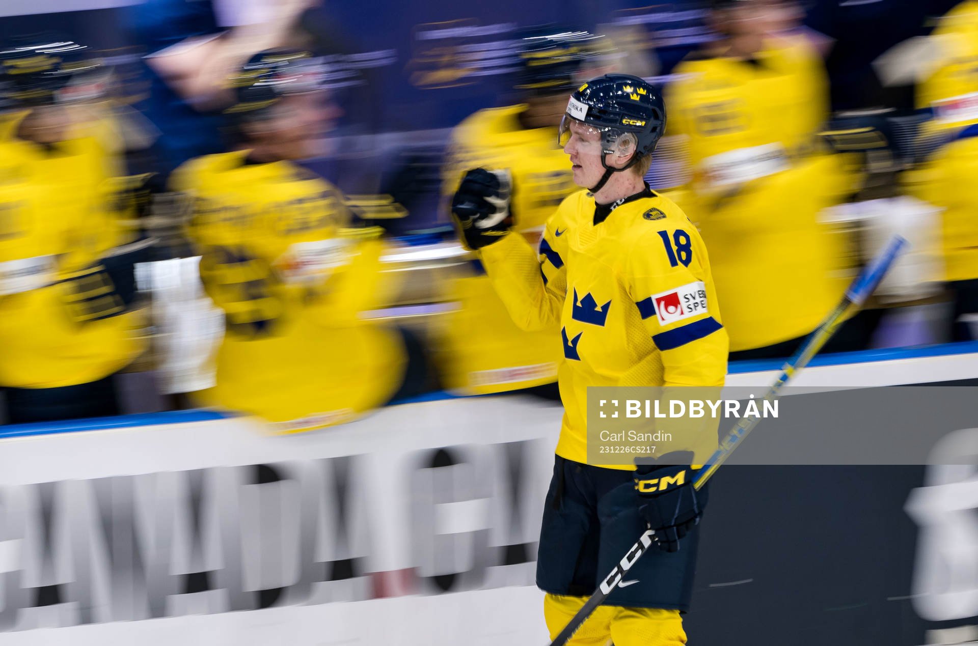 Filip Bystedt of Sweden celebrates