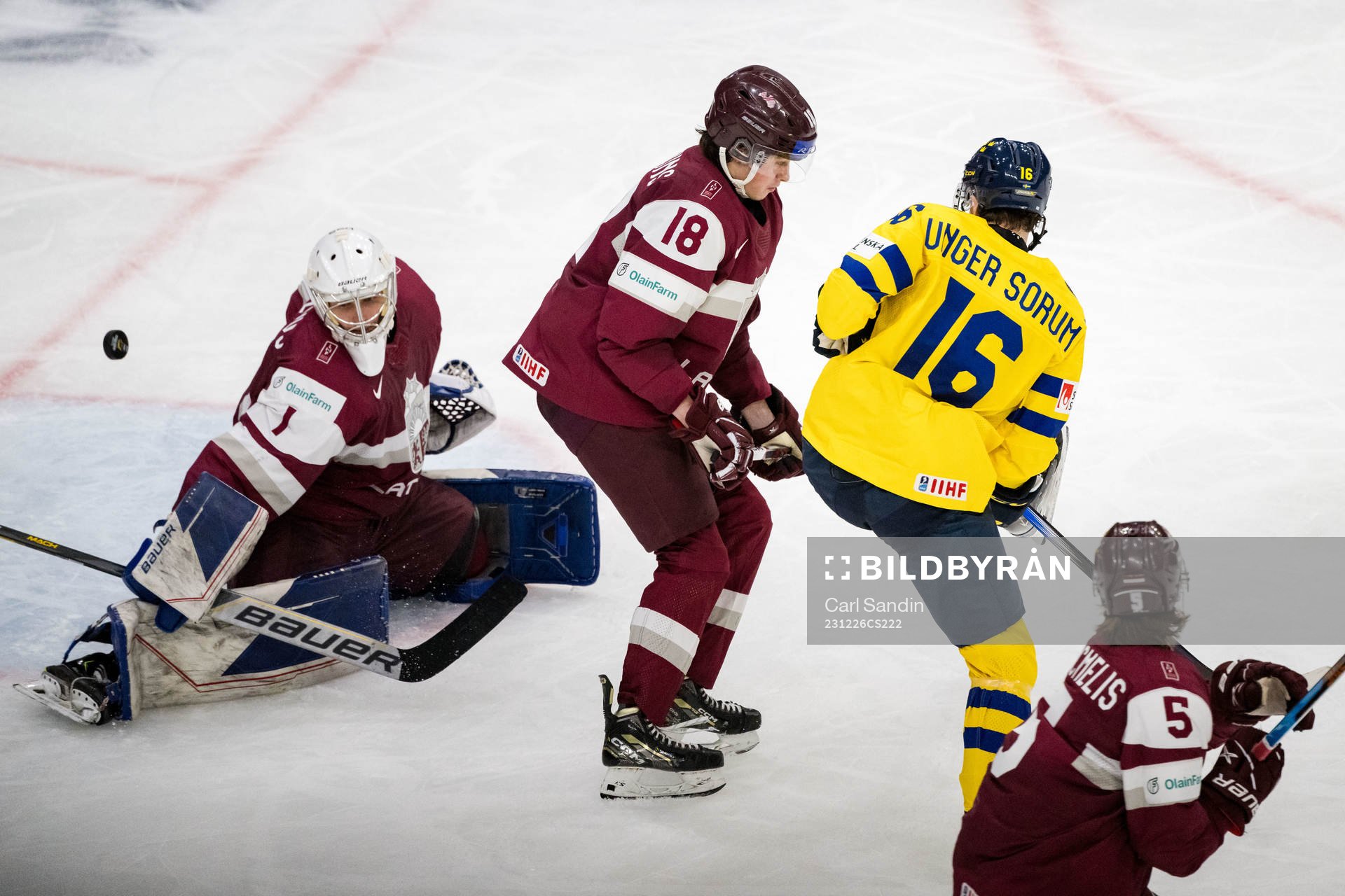 Deivs Rolovs and Renarts Berzins of Latvia and Felix Unger
