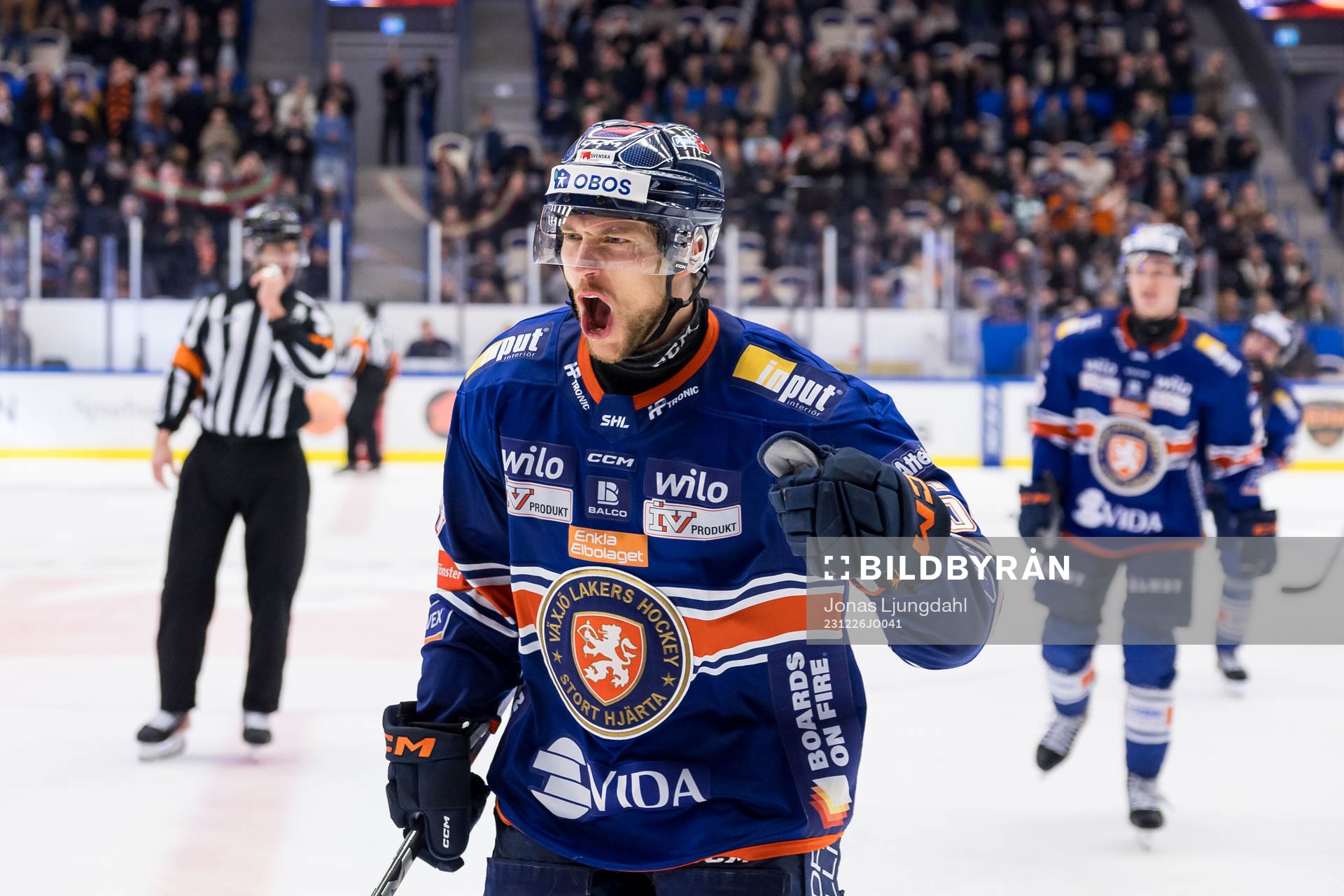 Växjös Eric Martinsson jublar