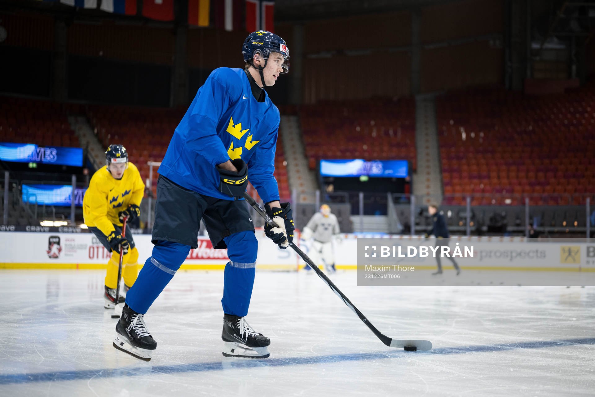 Theo Lindstein of Sweden at a practice session