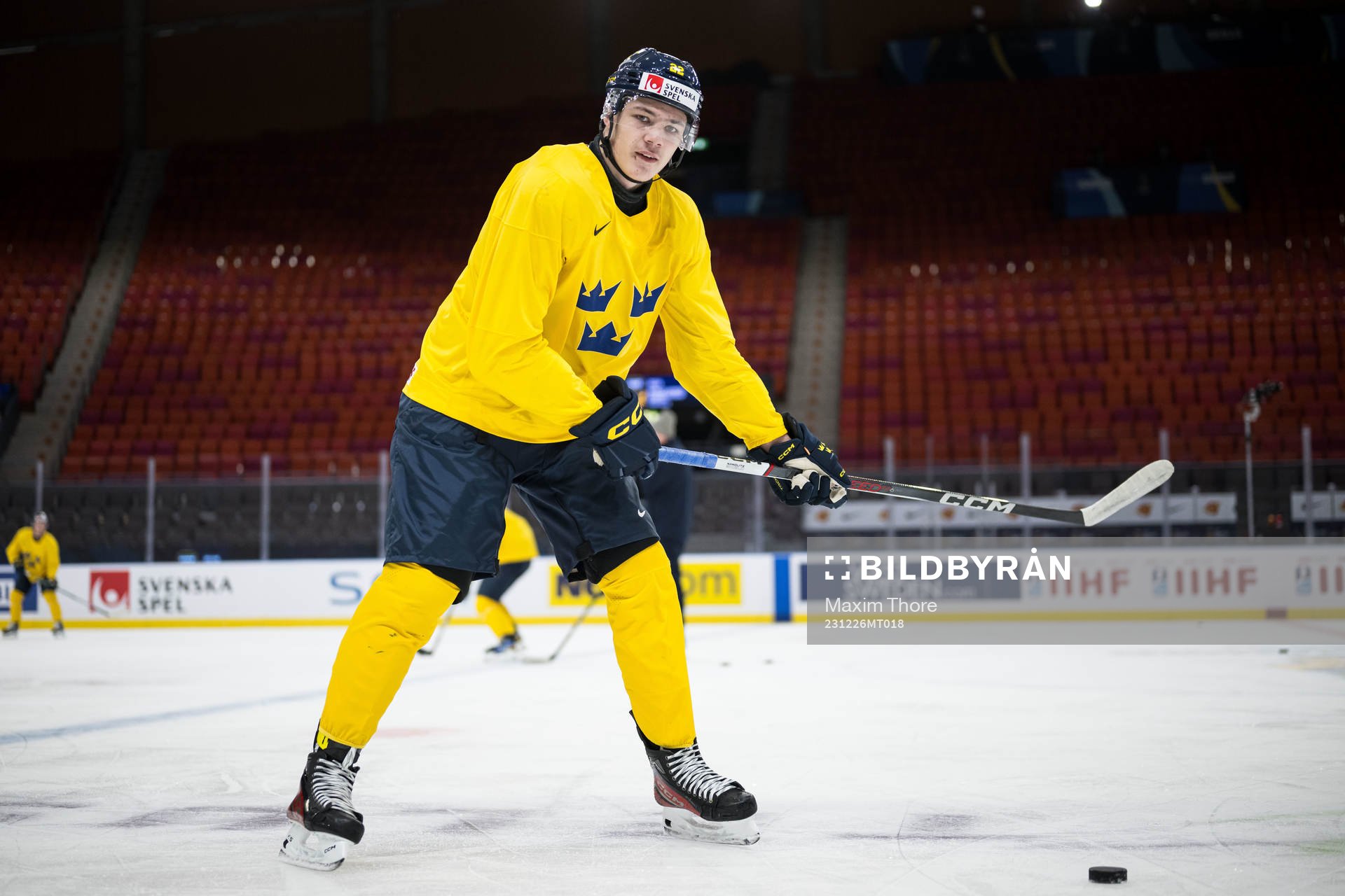 Anton Wahlberg of Sweden at a practice session