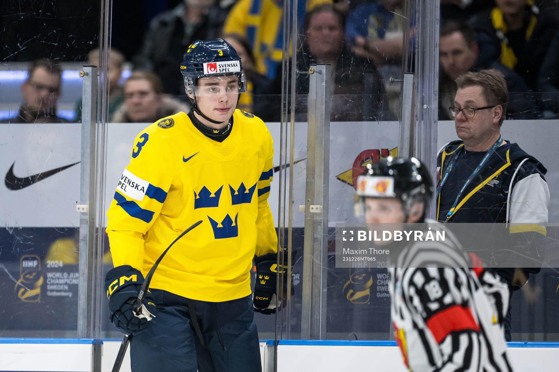 Elias Salomonsson of Sweden looks dejected