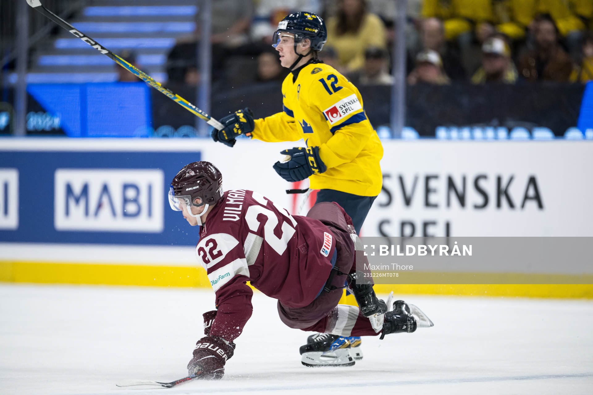 Sandis Vilmanis of Latvia and Noah Östlund of Sweden