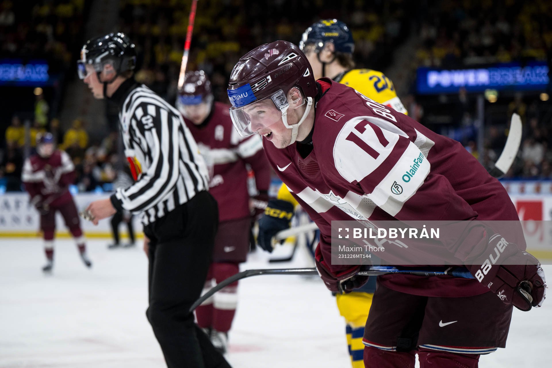 Davis Borozinskis of Latvia looks dejected