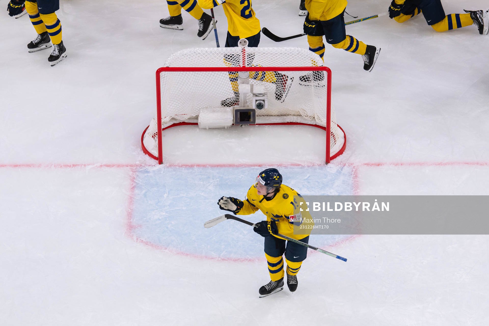 Rasmus Rudslätt of Sweden celebrates