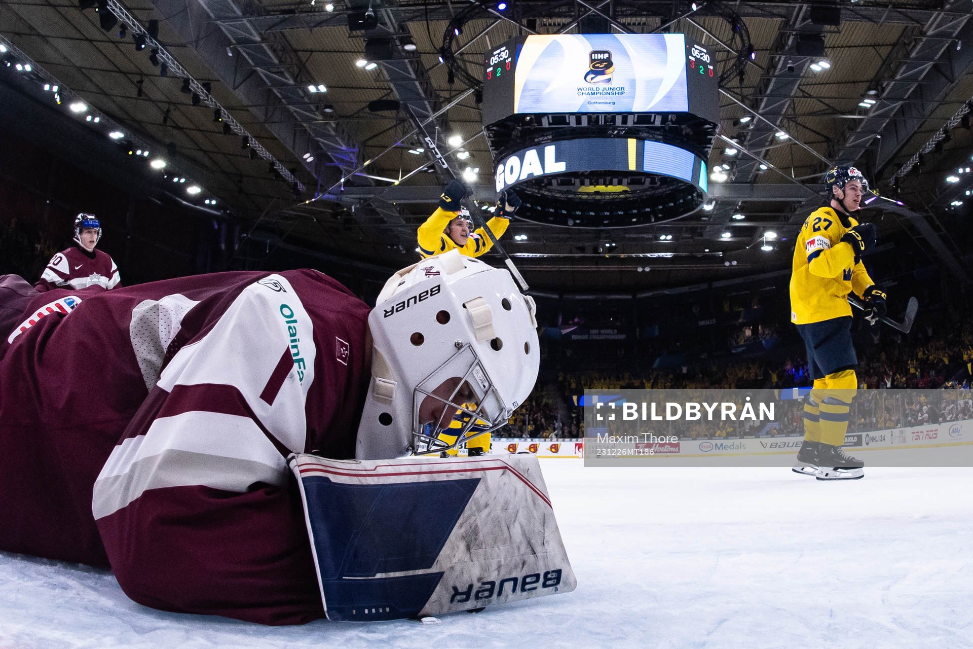 Deivs Rolovs of Latvia looks dejectes