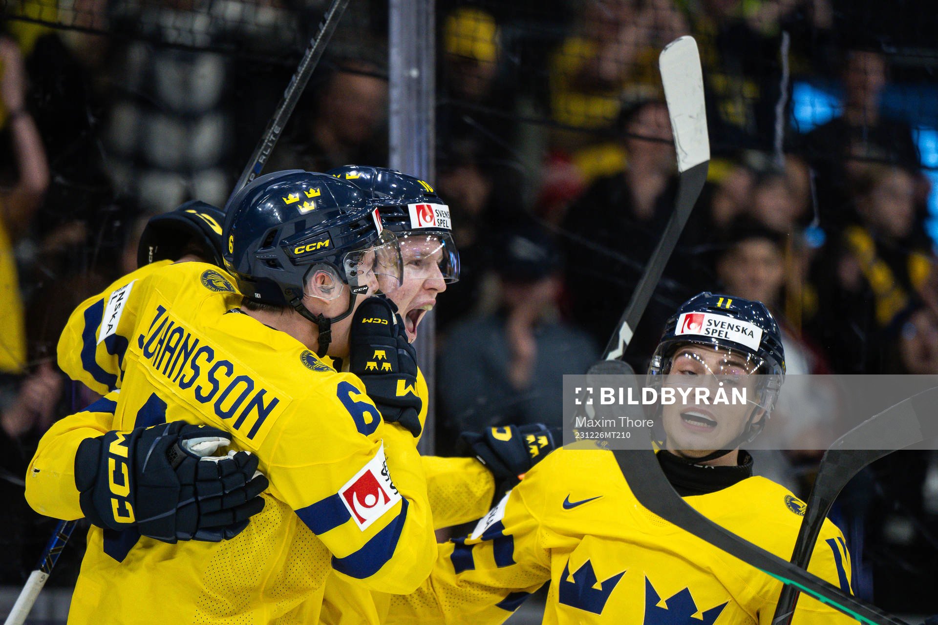 Filip Bystedt of Sweden celebrates the 4-0 goal