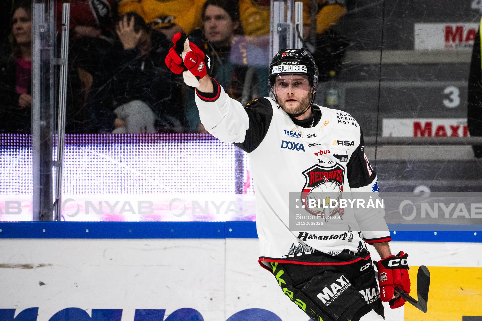Malmö Redhawks Kim Rosdahl jublar