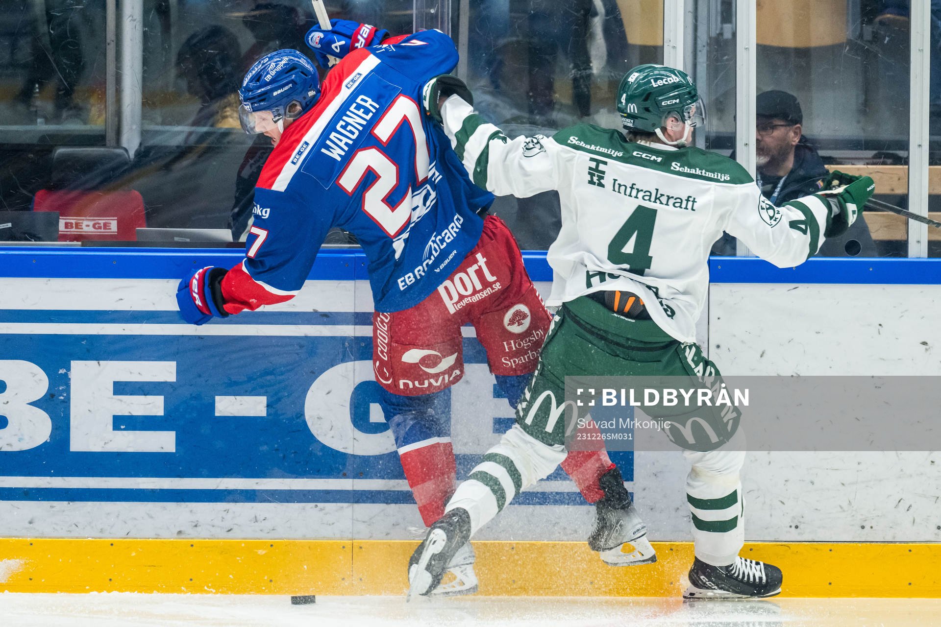 Oskarshamns Austin Wagner och Färjestads Oscar Lawner