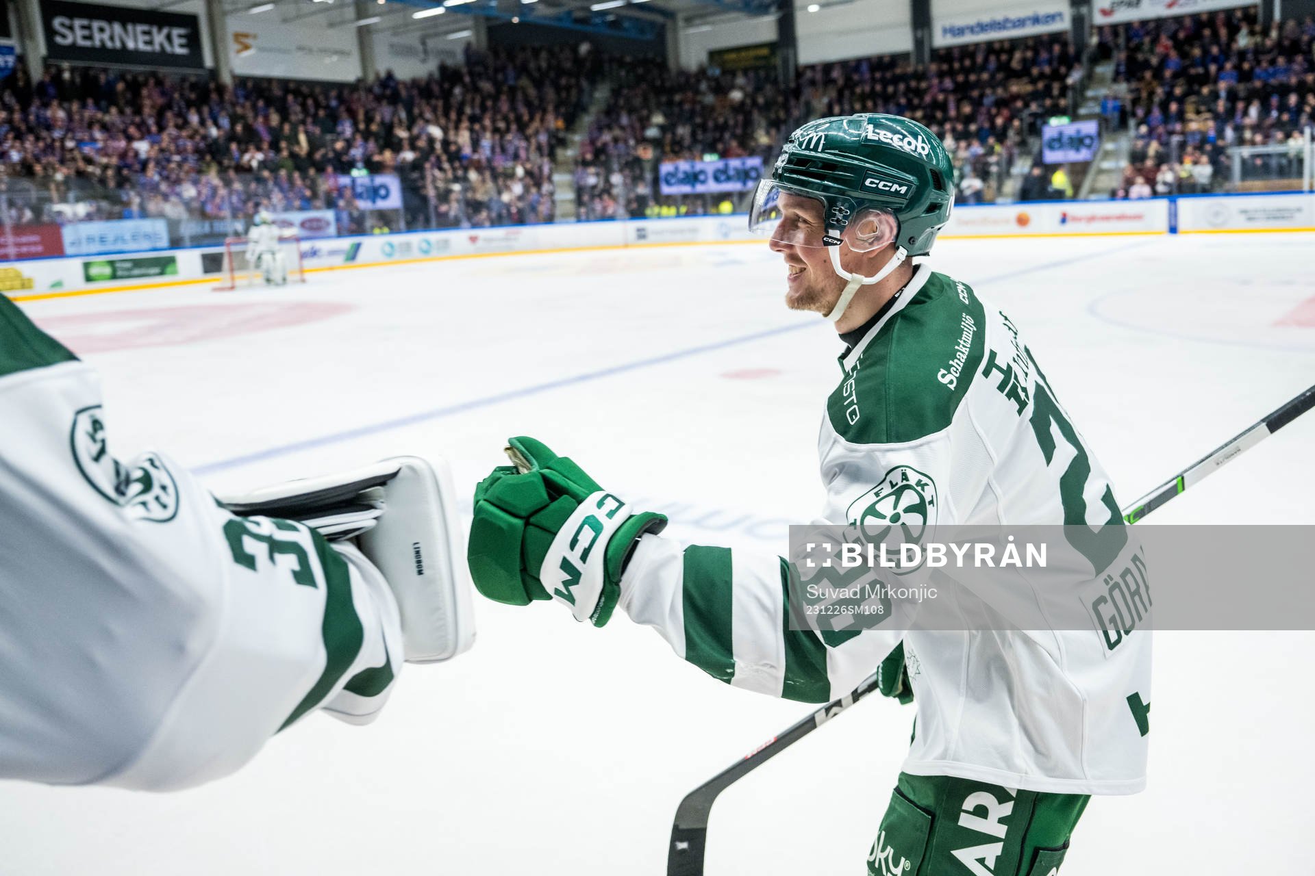 Färjestads Mattias Göransson jublar