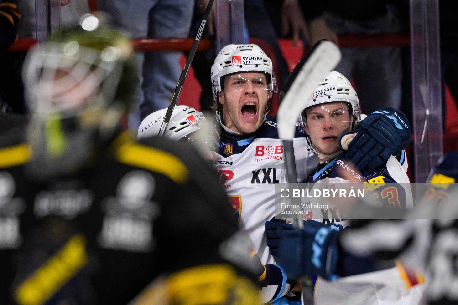 Djurgårdens Olle Liss jublar
