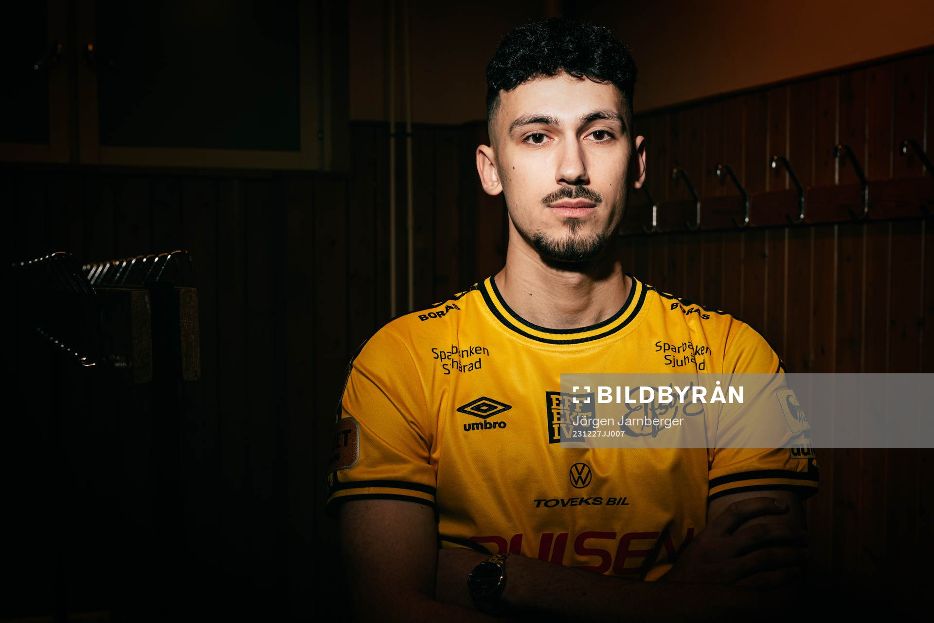 Elfsborgs nyförvärv Dion Krasniqi poserar för fotografering den 27 december 2023 i Borås. 