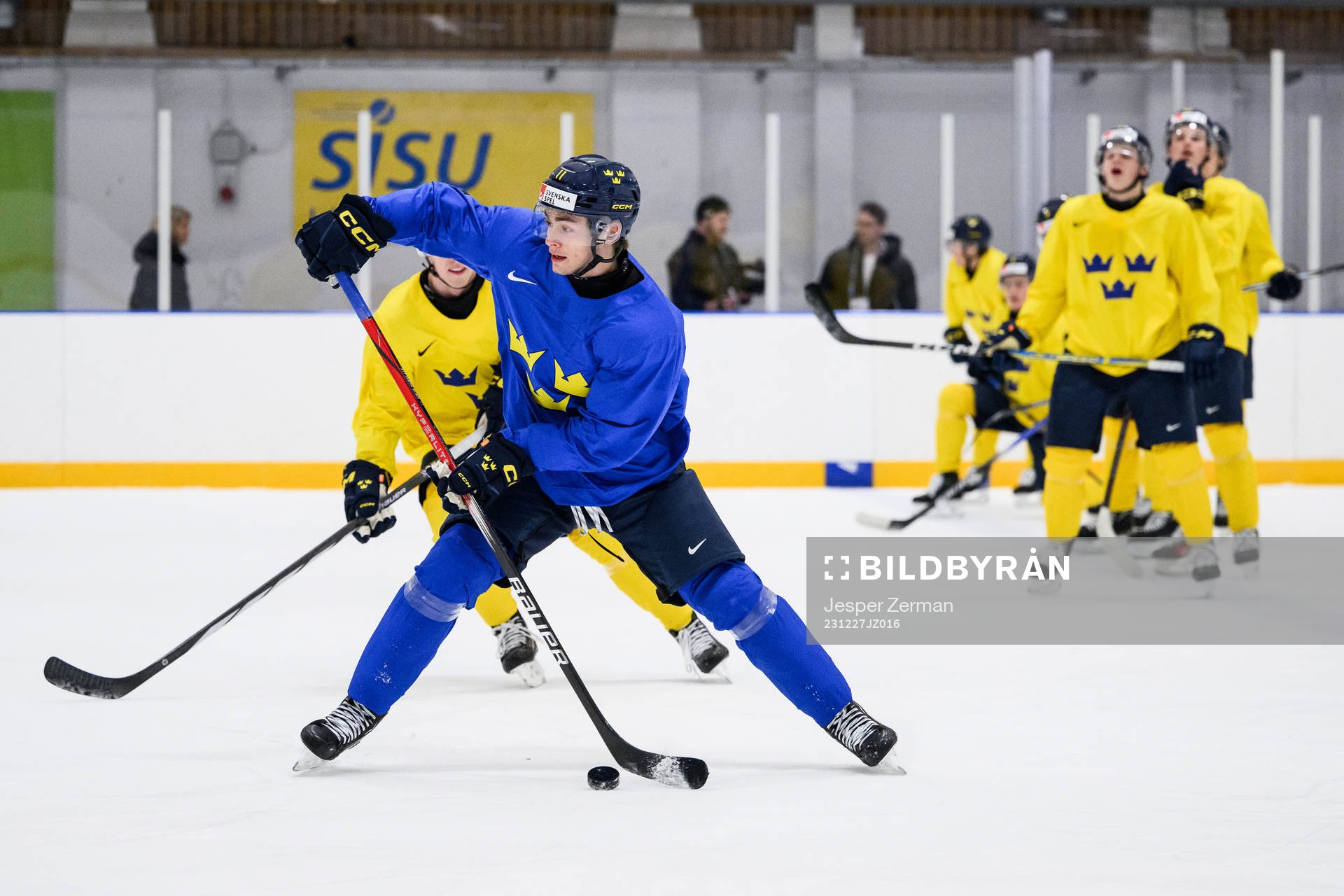 Isac Born of Sweden at a practice session