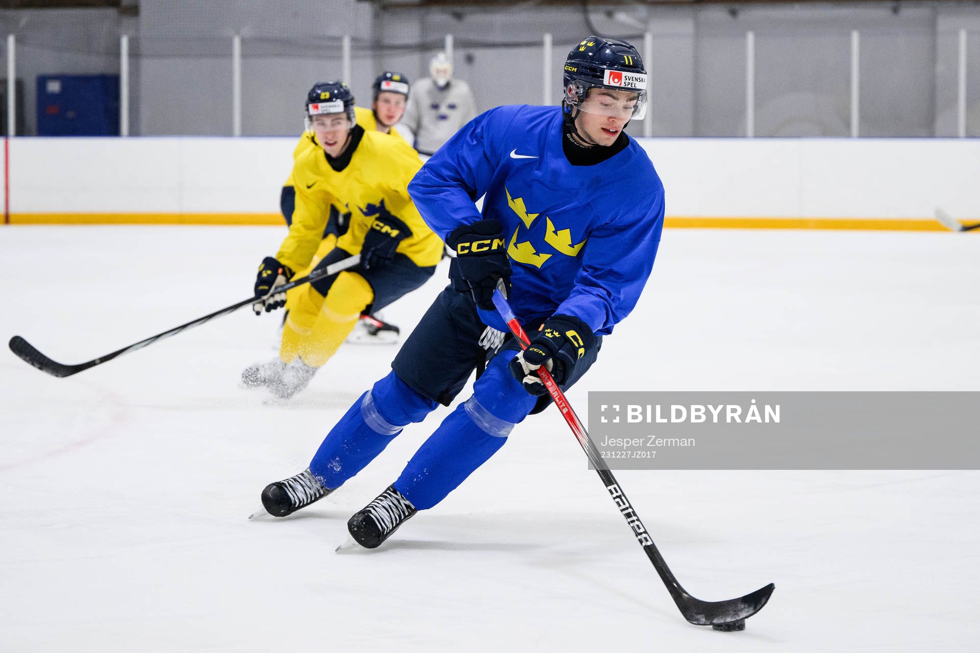 Isac Born of Sweden at a practice session